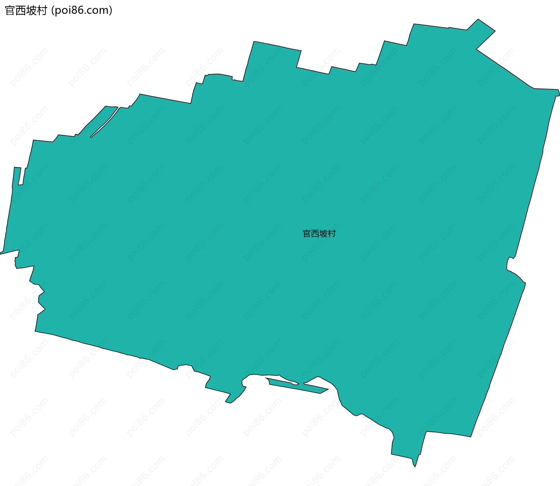 官西坡村边界地图