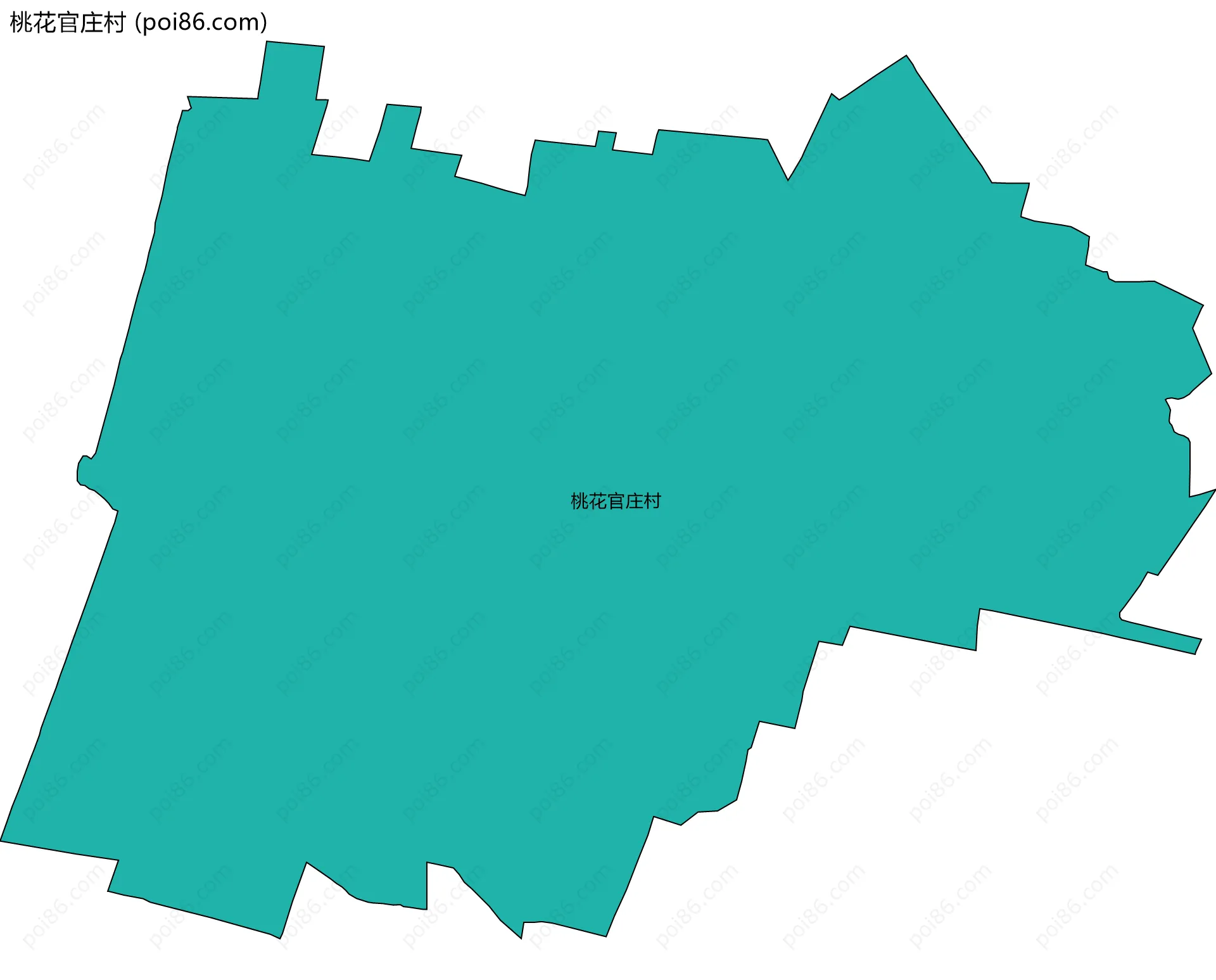 桃花官庄村边界地图