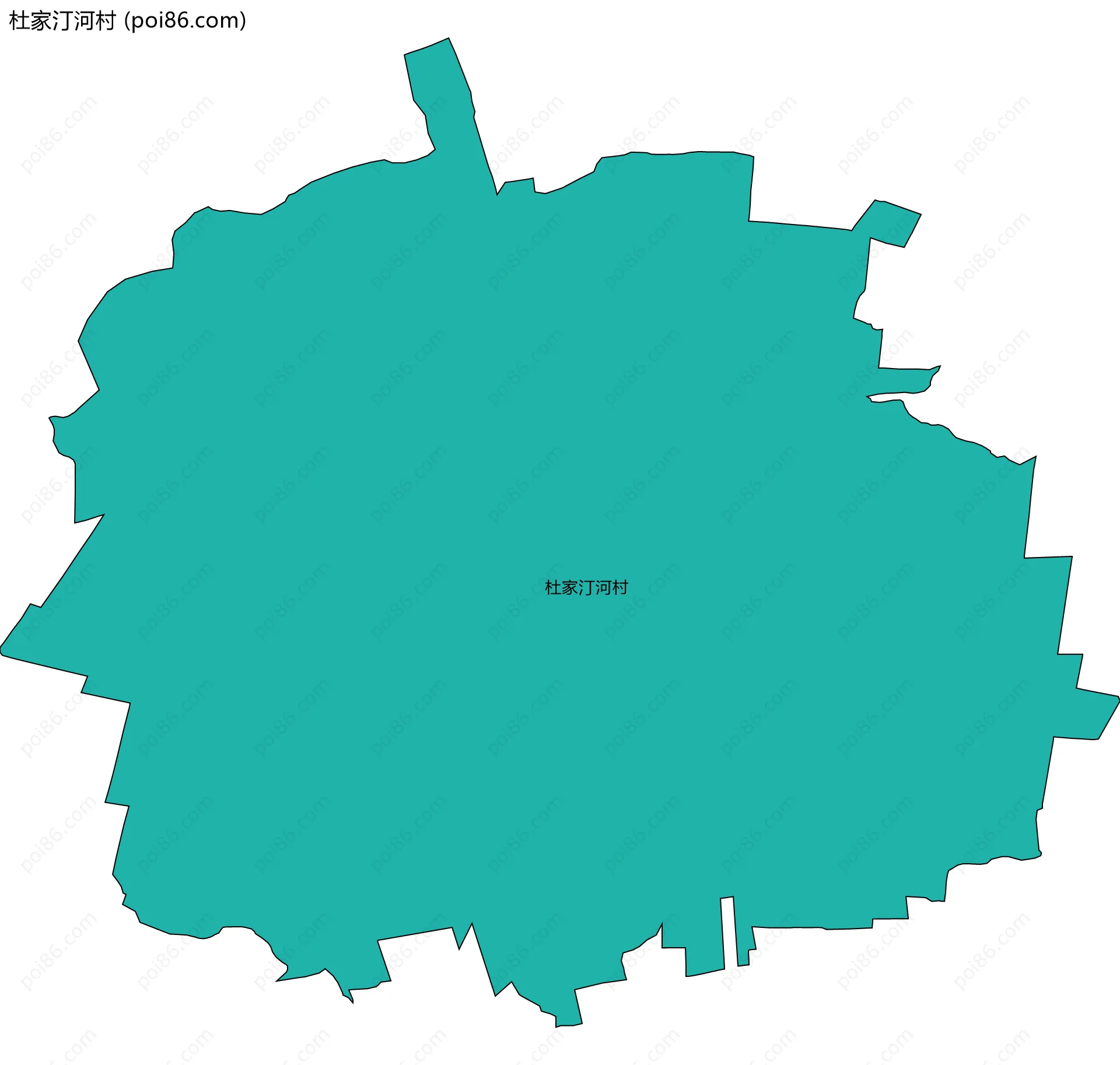 杜家汀河村边界地图