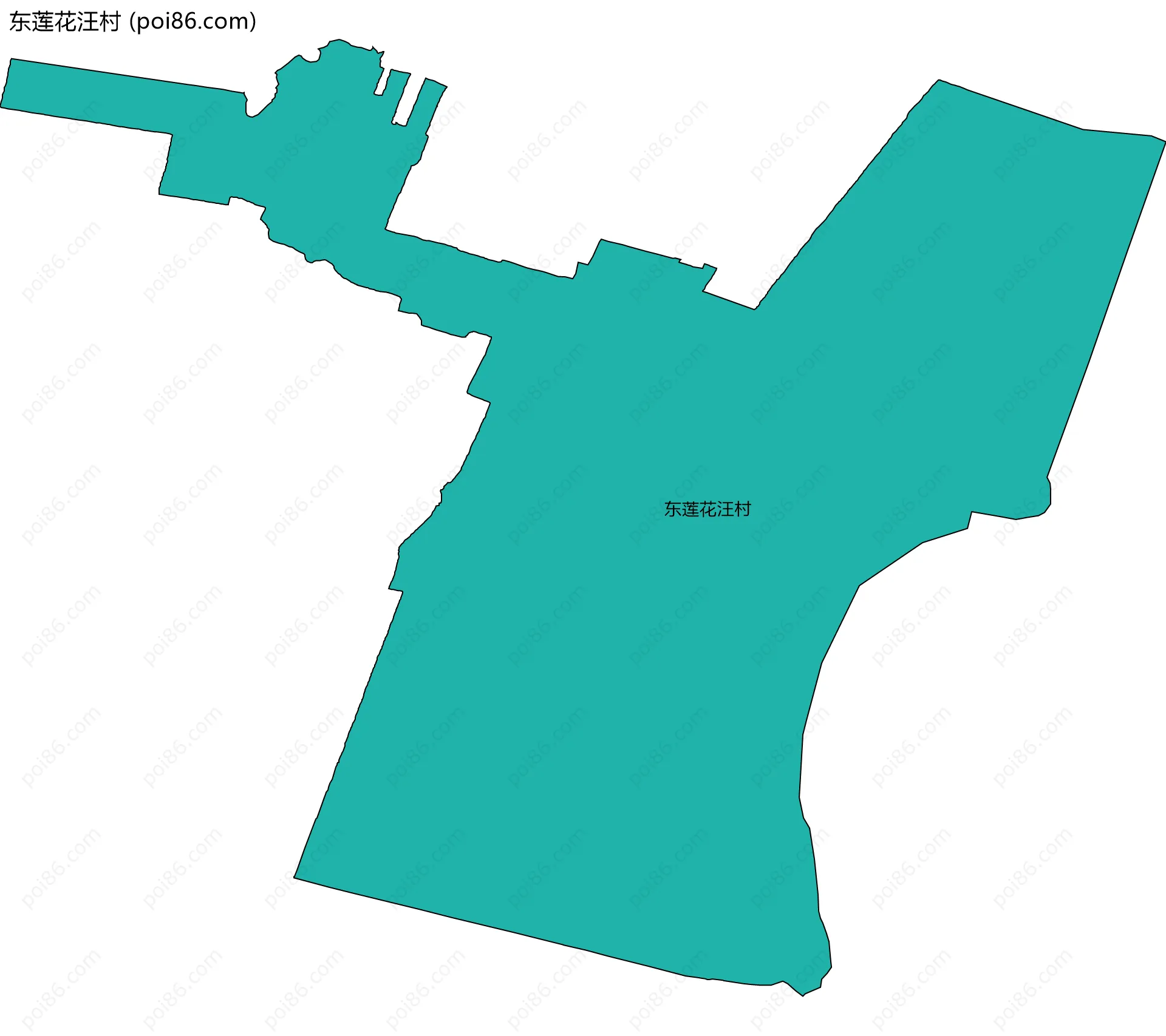 东莲花汪村边界地图