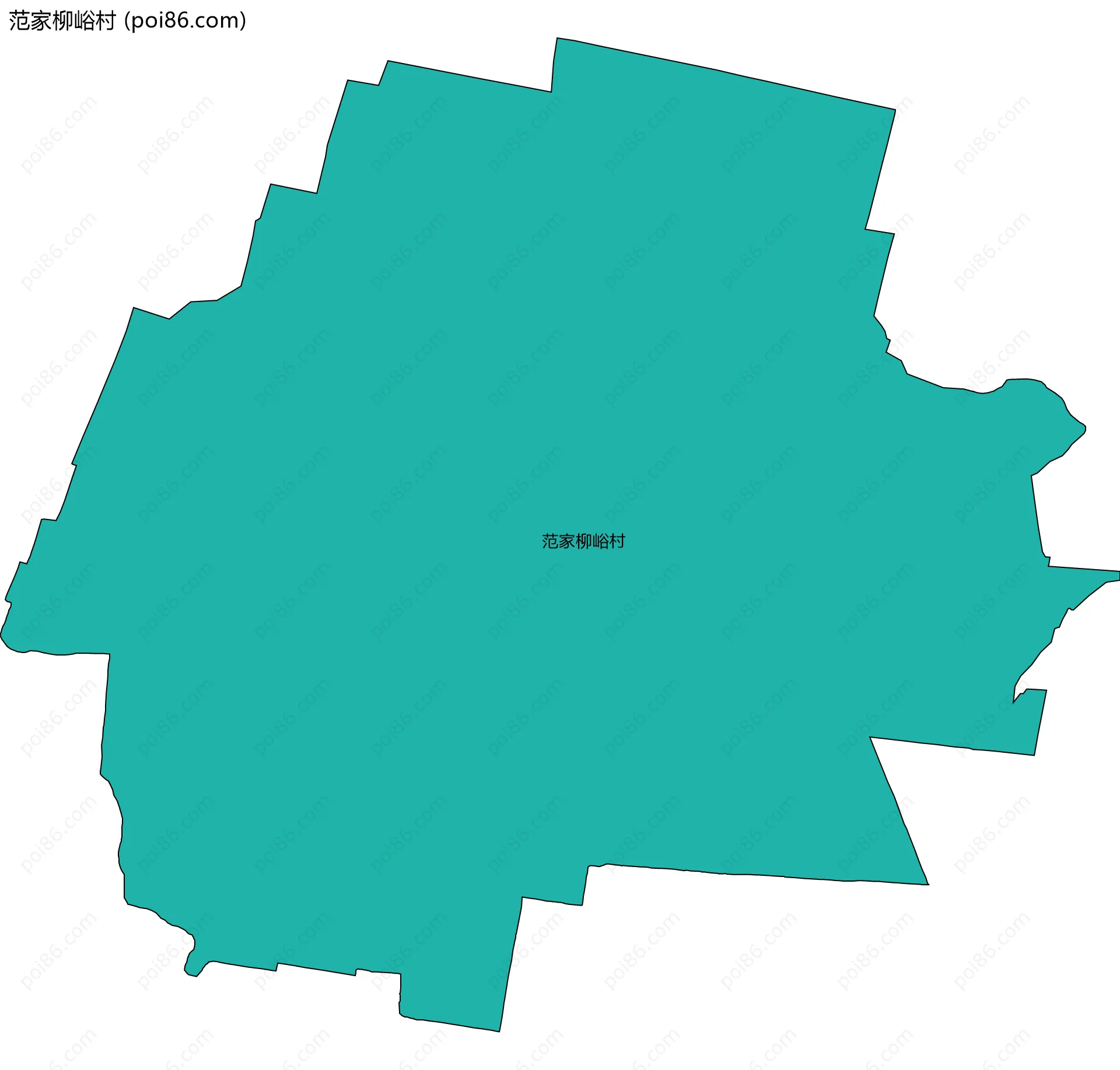范家柳峪村边界地图