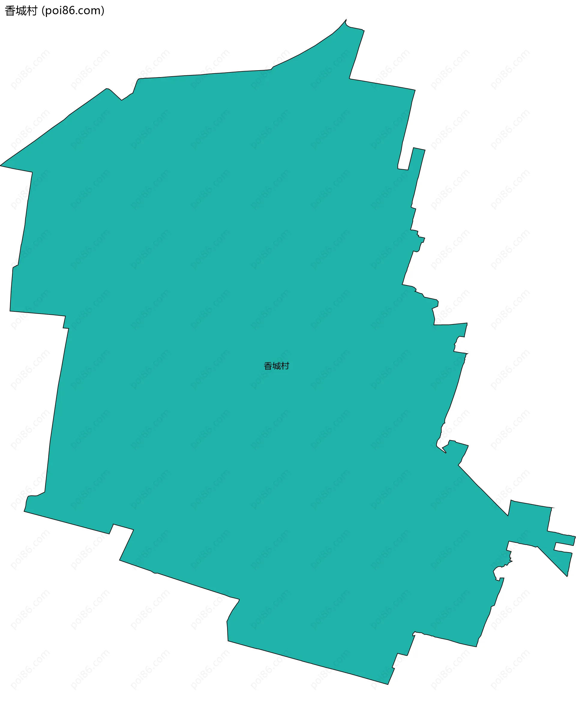 香城村边界地图