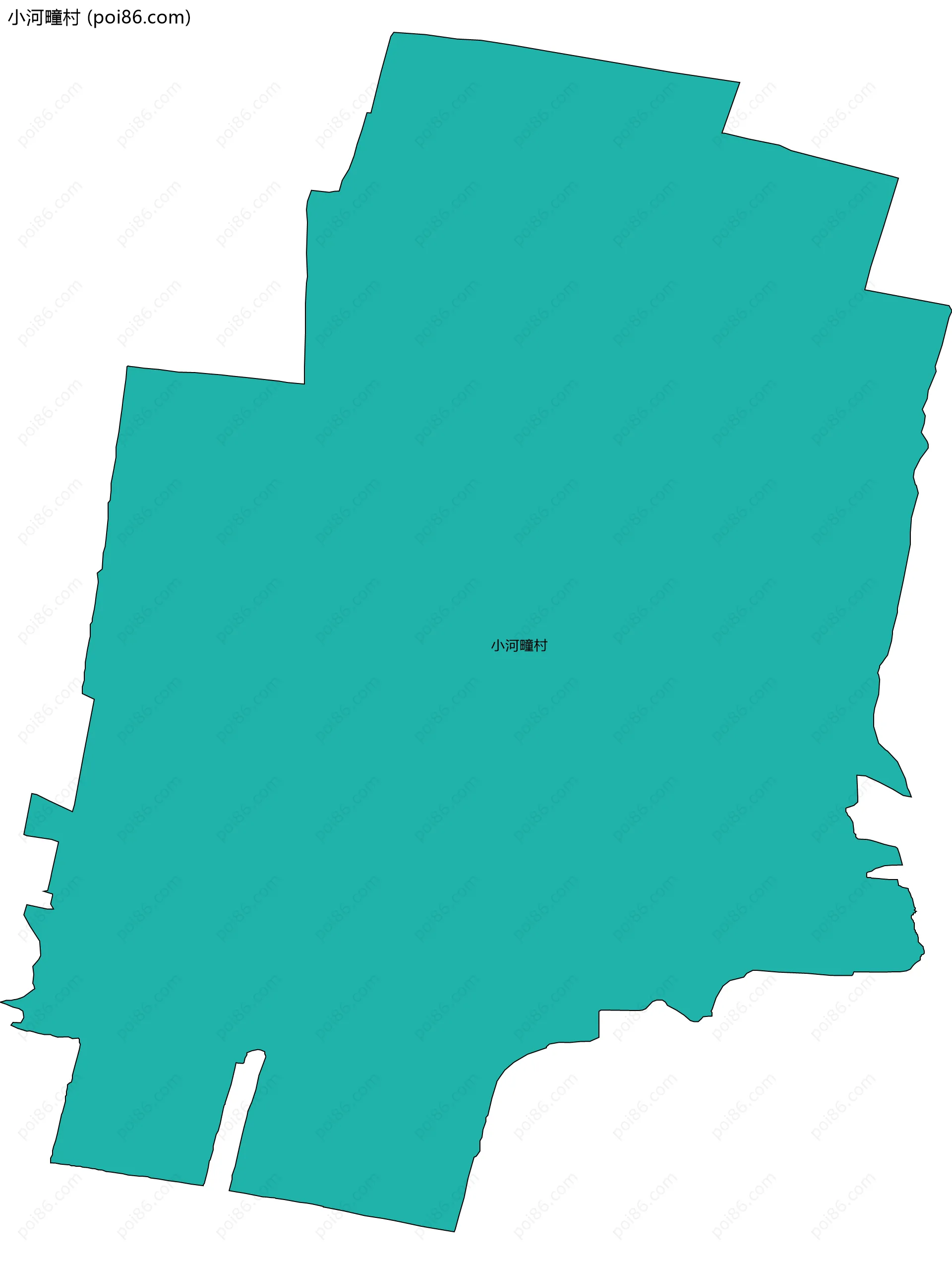 小河疃村边界地图