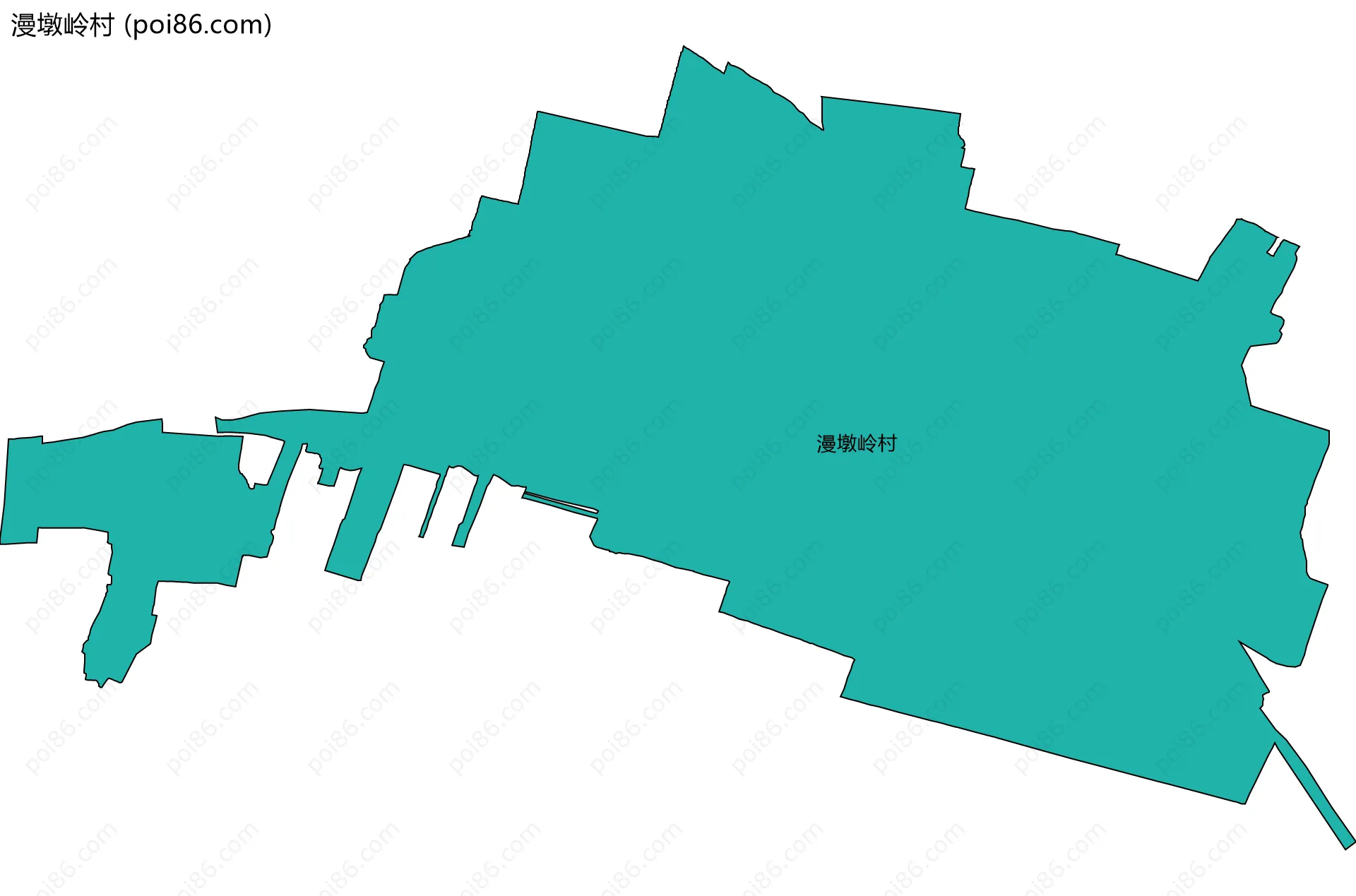 漫墩岭村边界地图