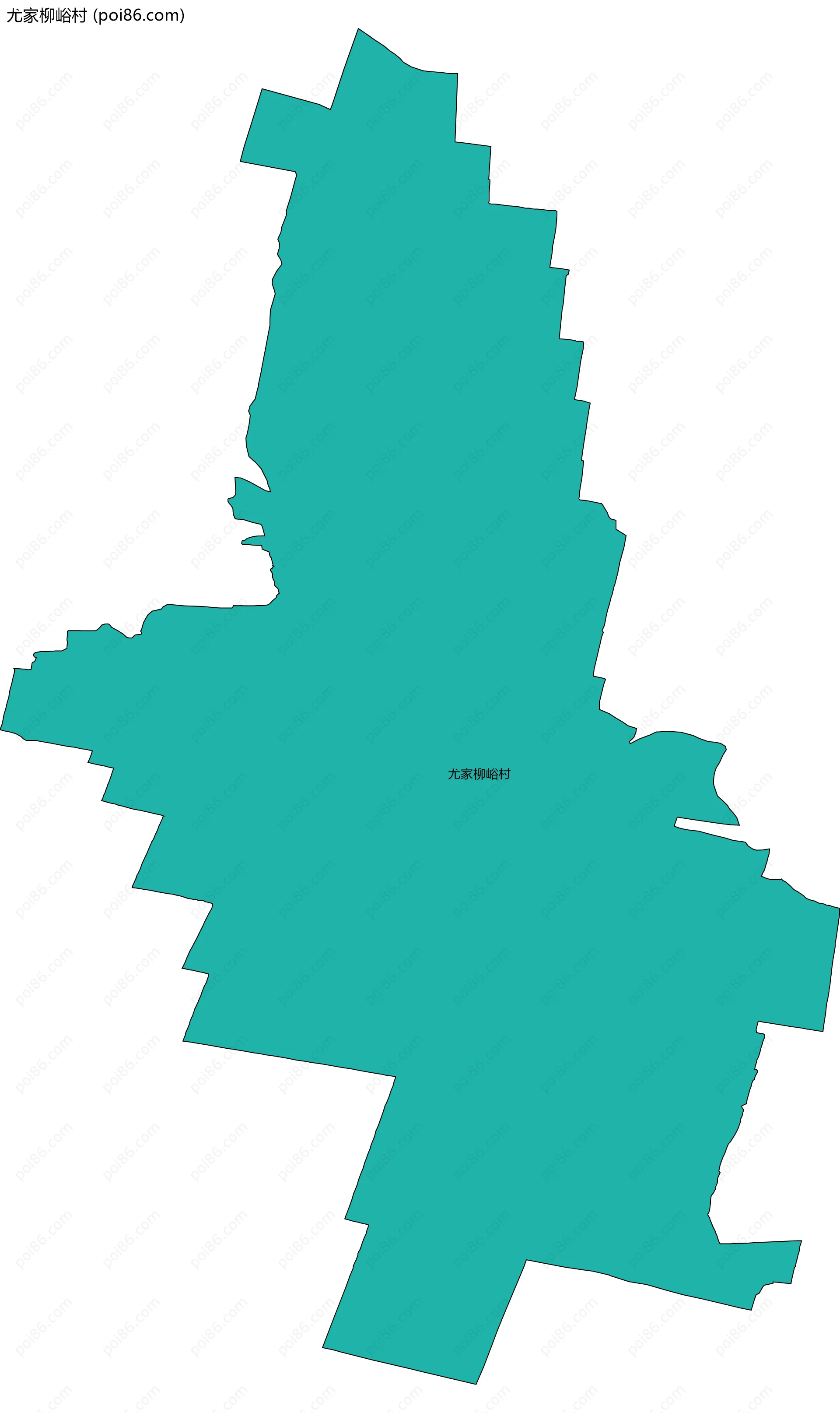 尤家柳峪村边界地图