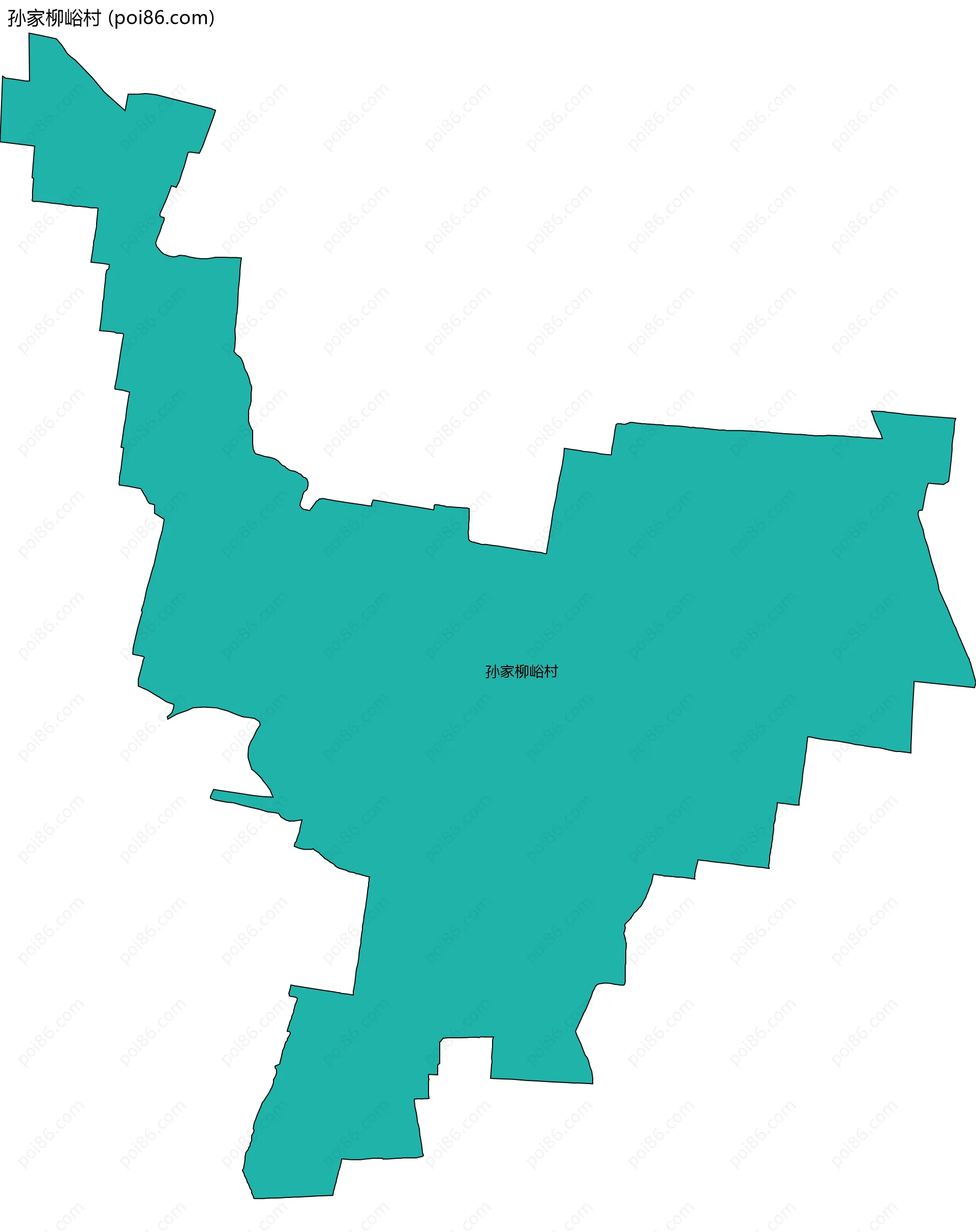 孙家柳峪村边界地图