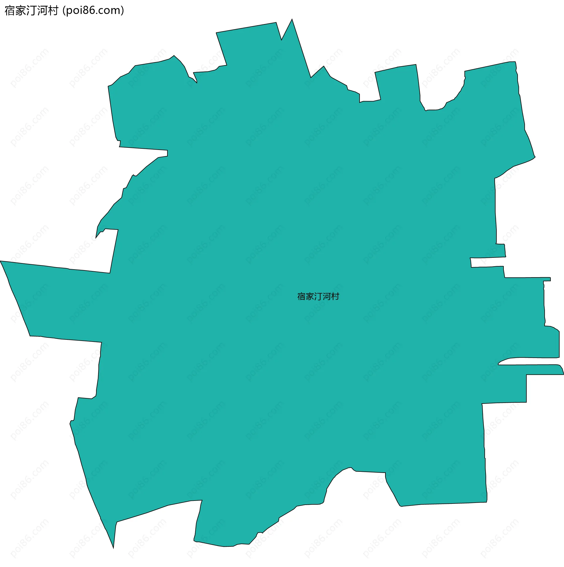 宿家汀河村边界地图