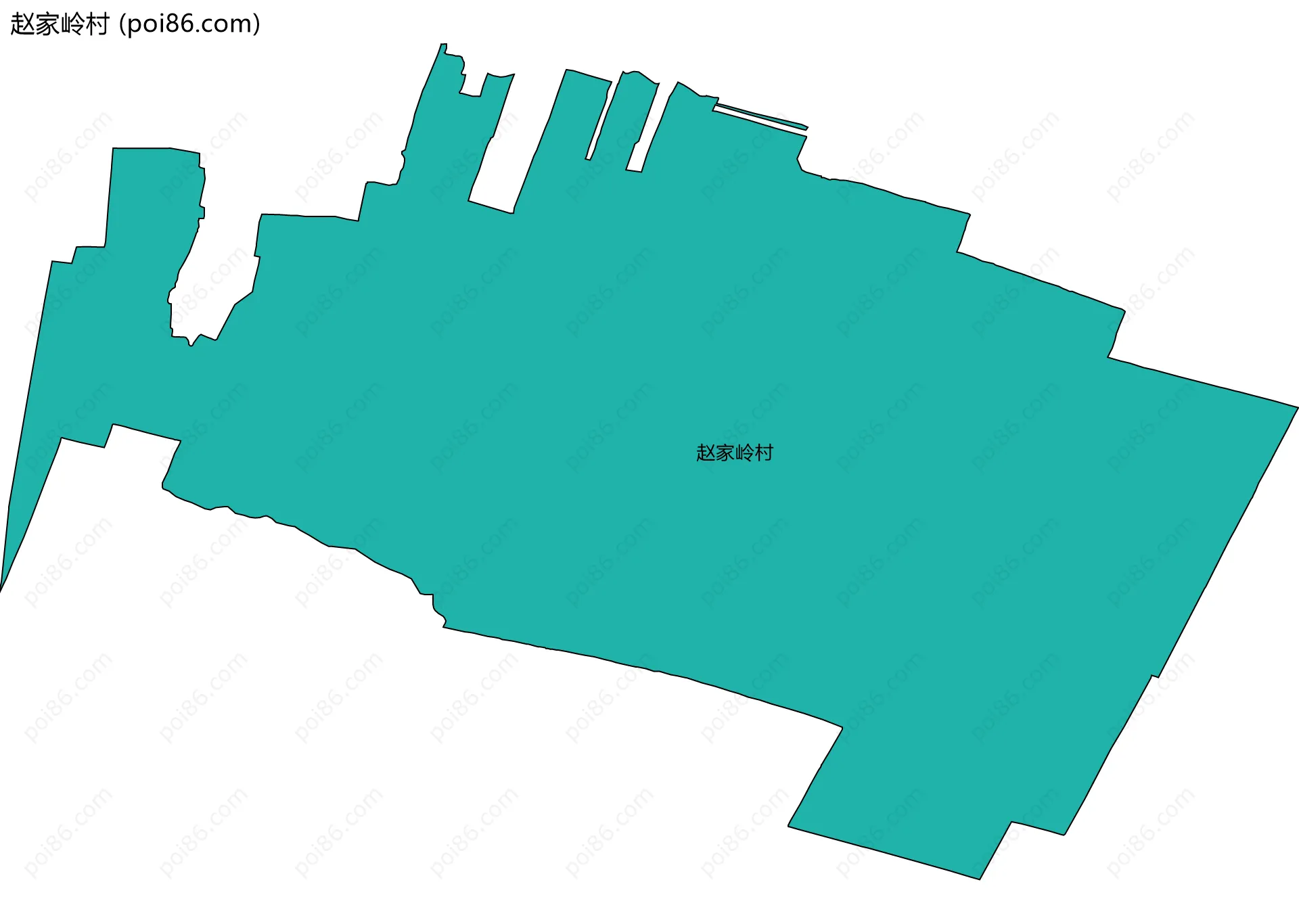赵家岭村边界地图