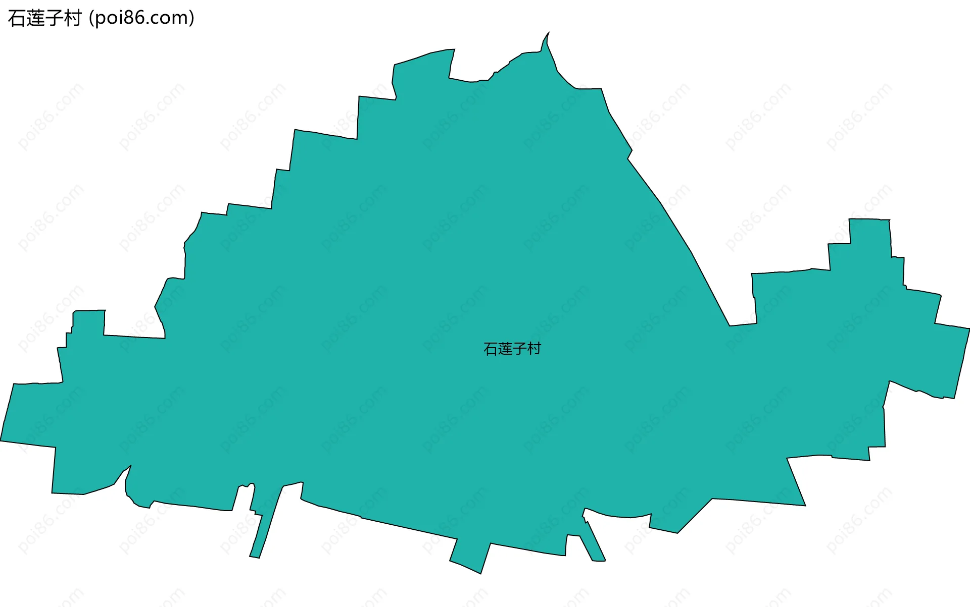 石莲子村边界地图