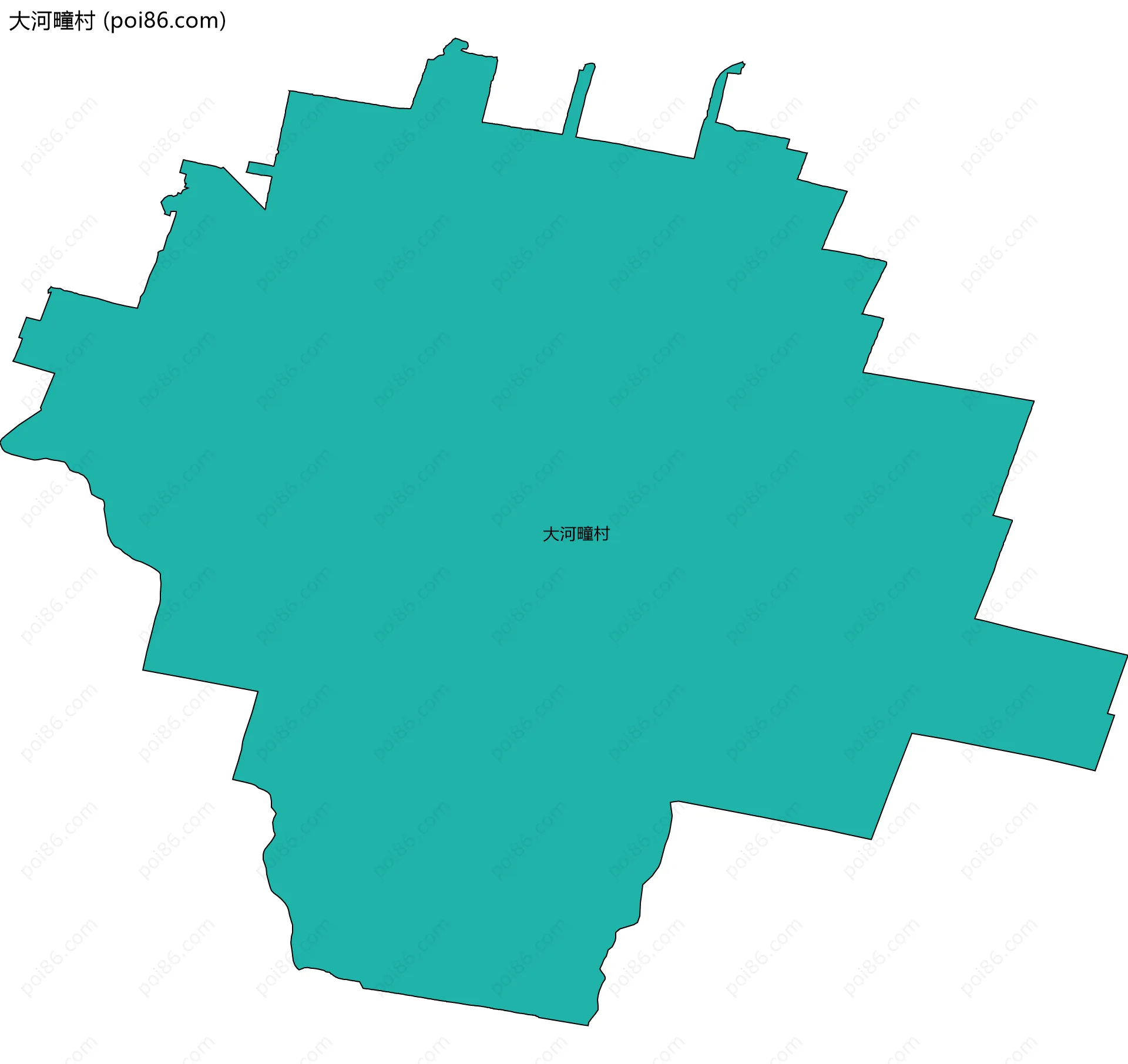 大河疃村边界地图