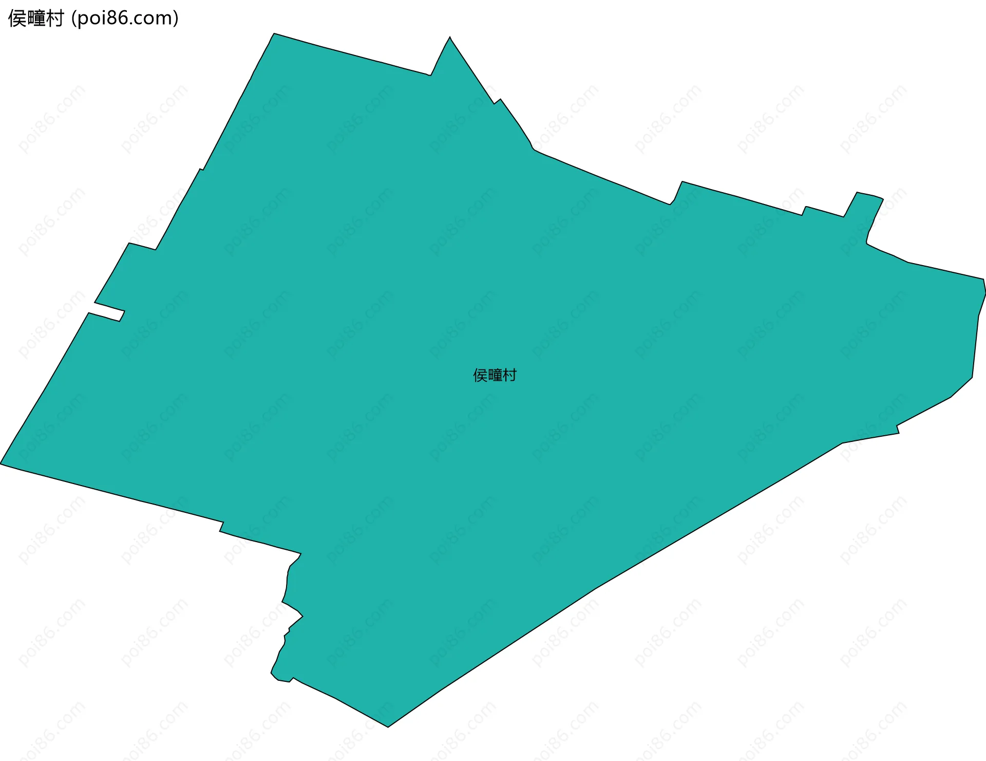 侯疃村边界地图