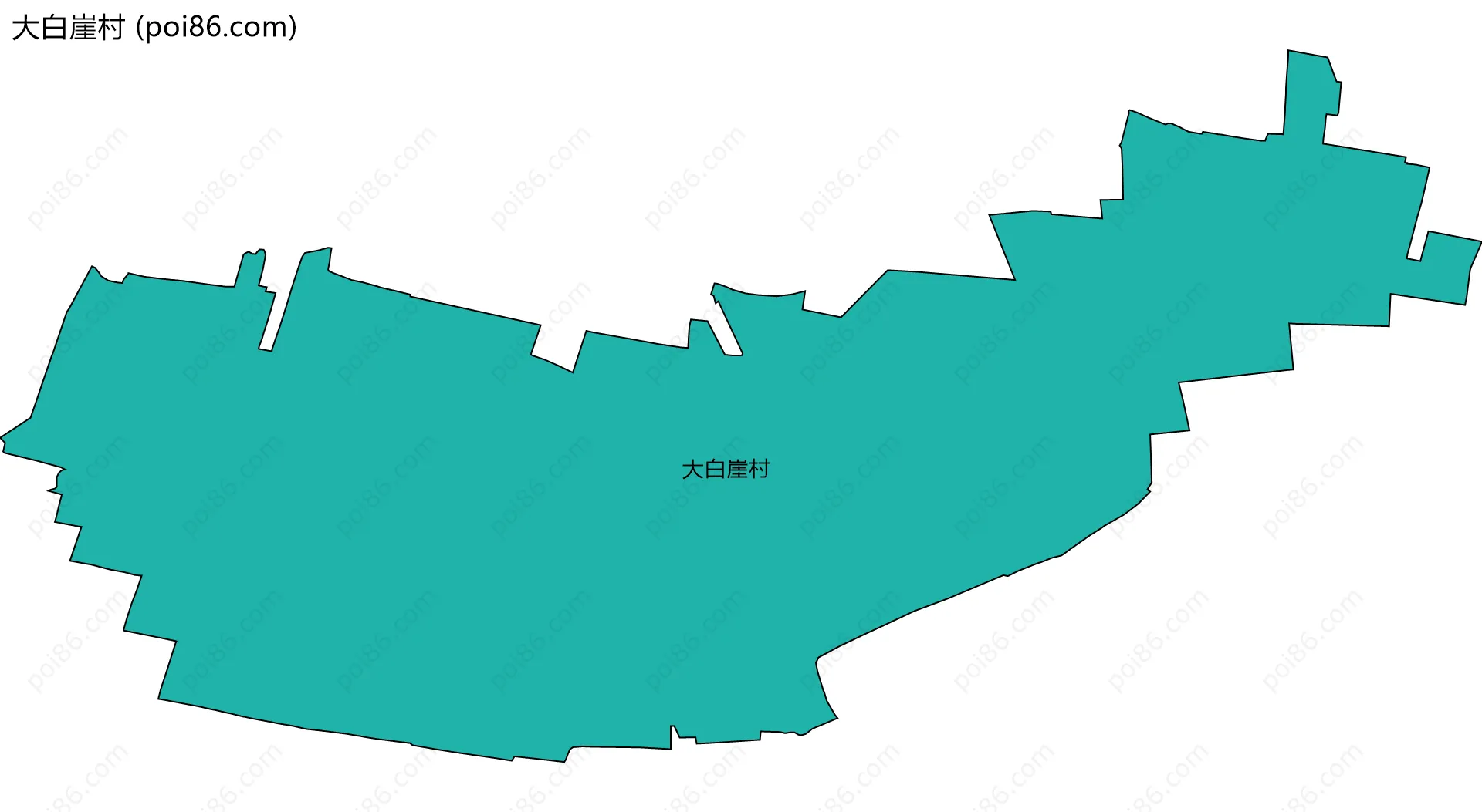 大白崖村边界地图