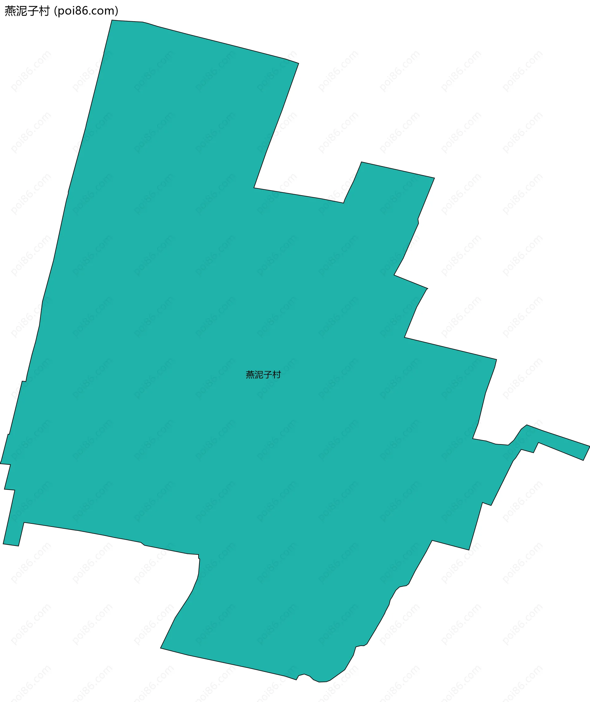 燕泥子村边界地图