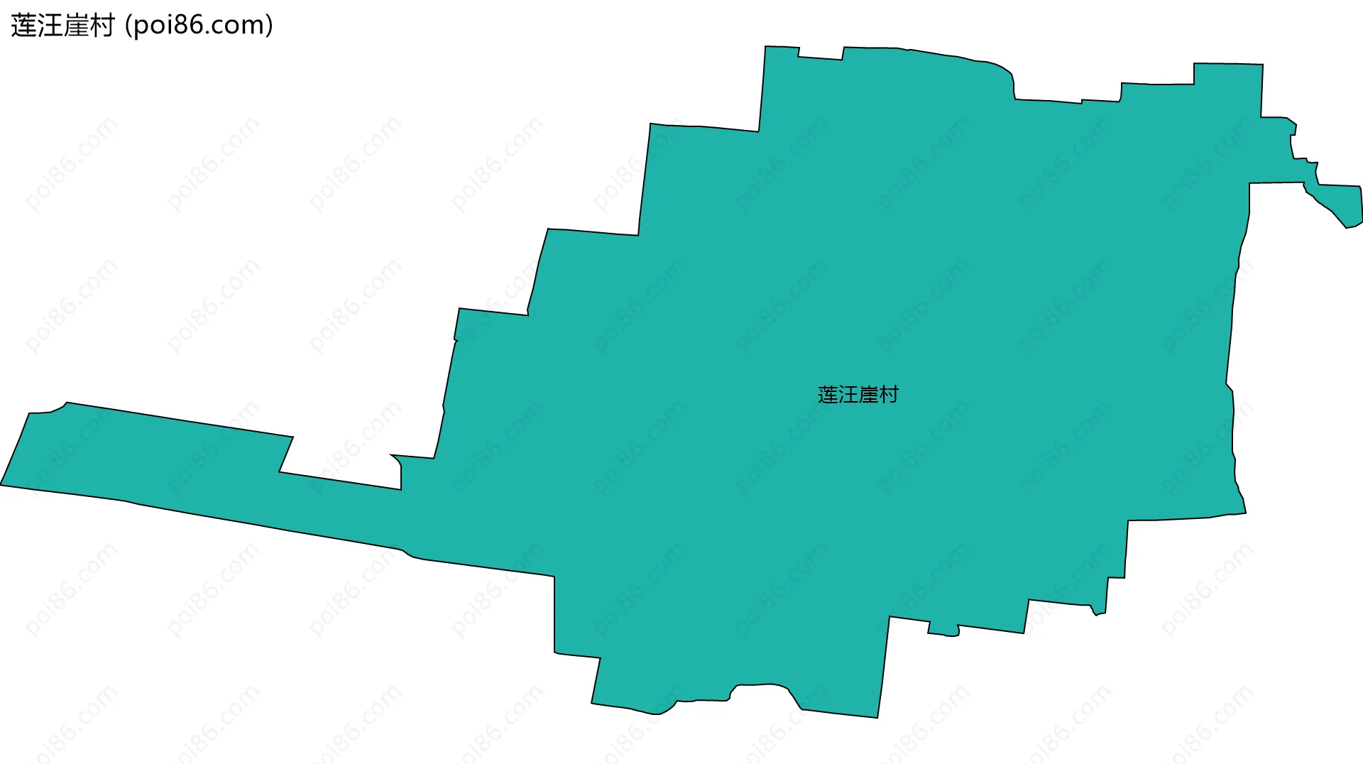 莲汪崖村边界地图