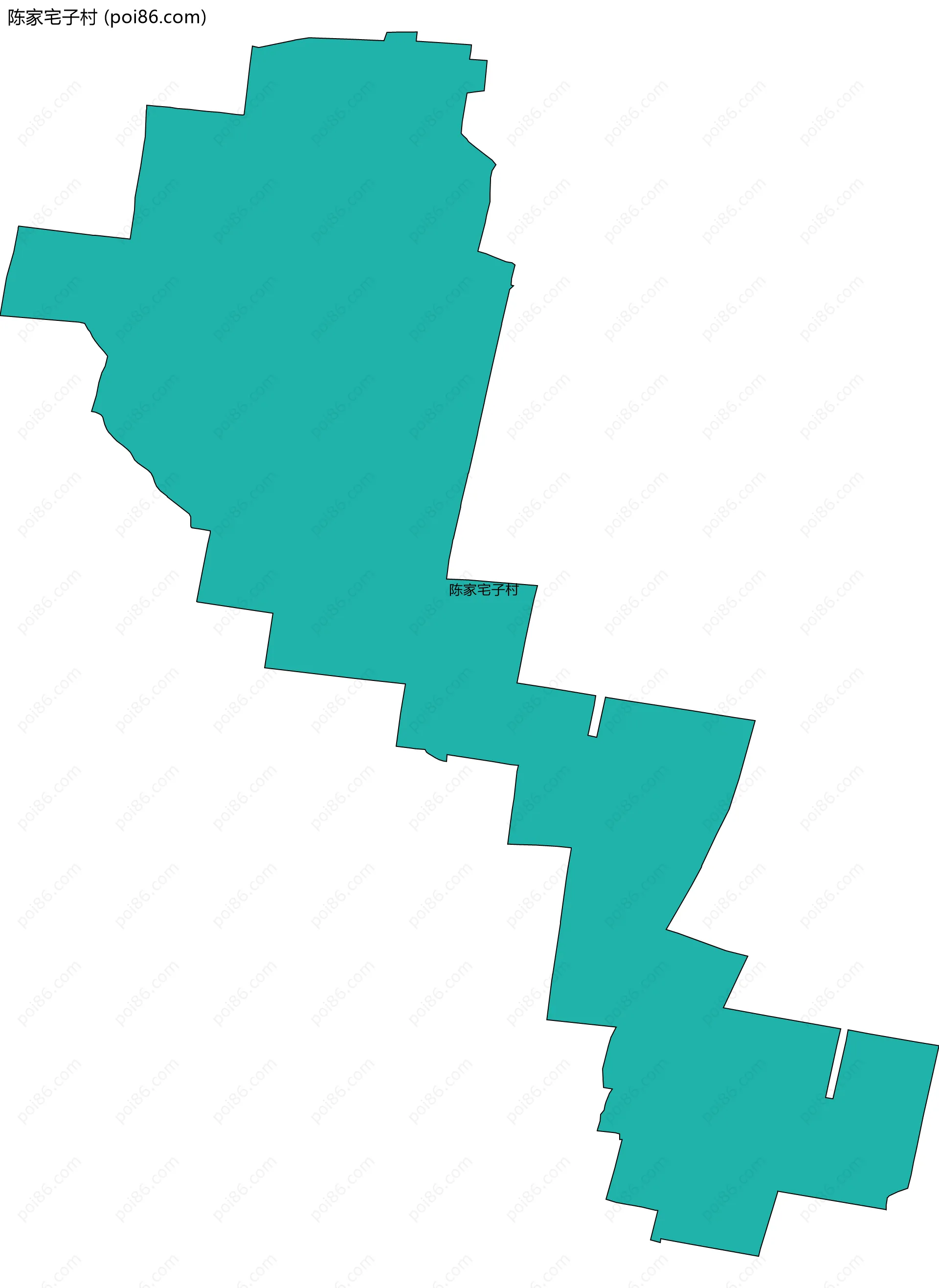 陈家宅子村边界地图