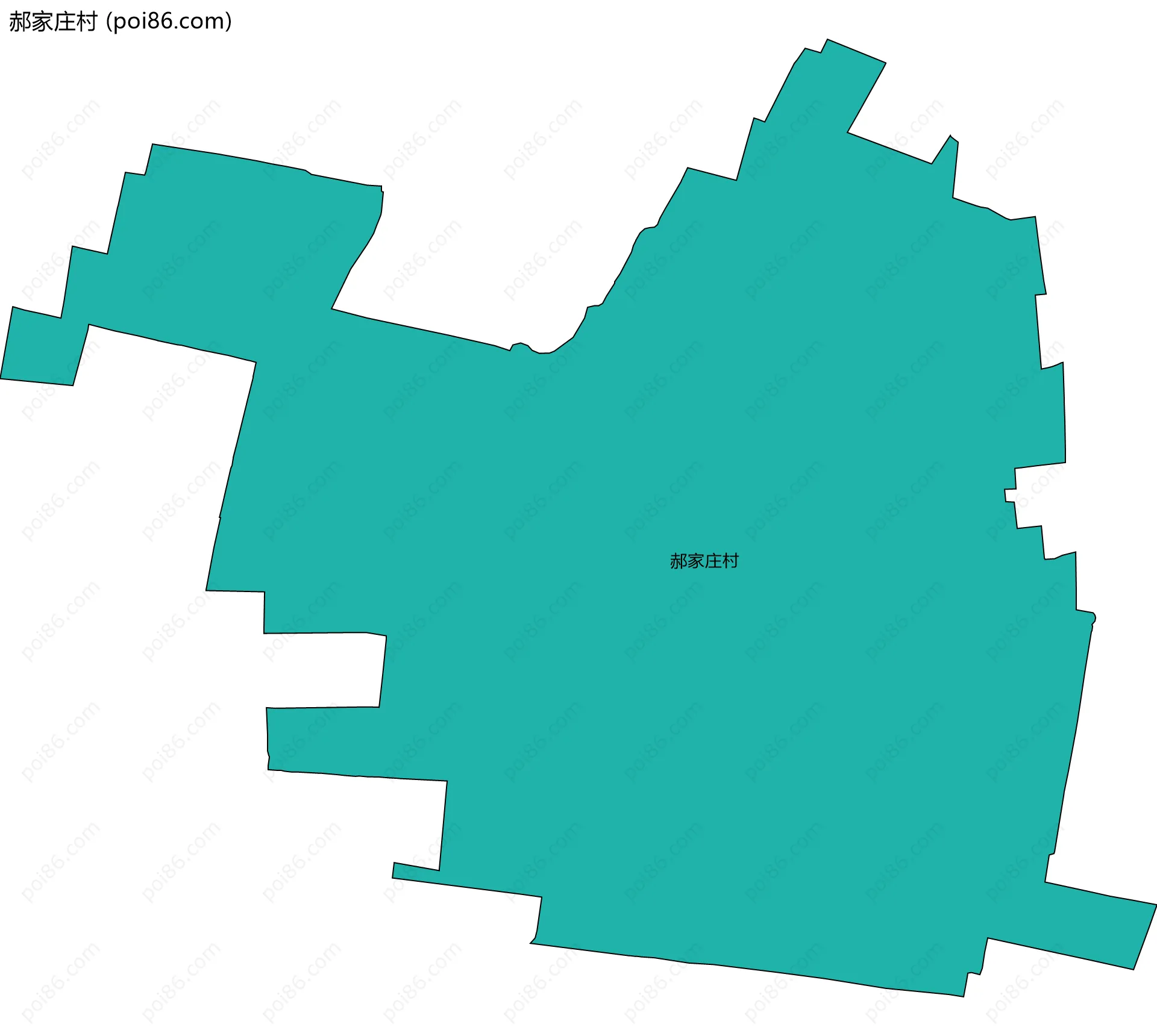 郝家庄村边界地图