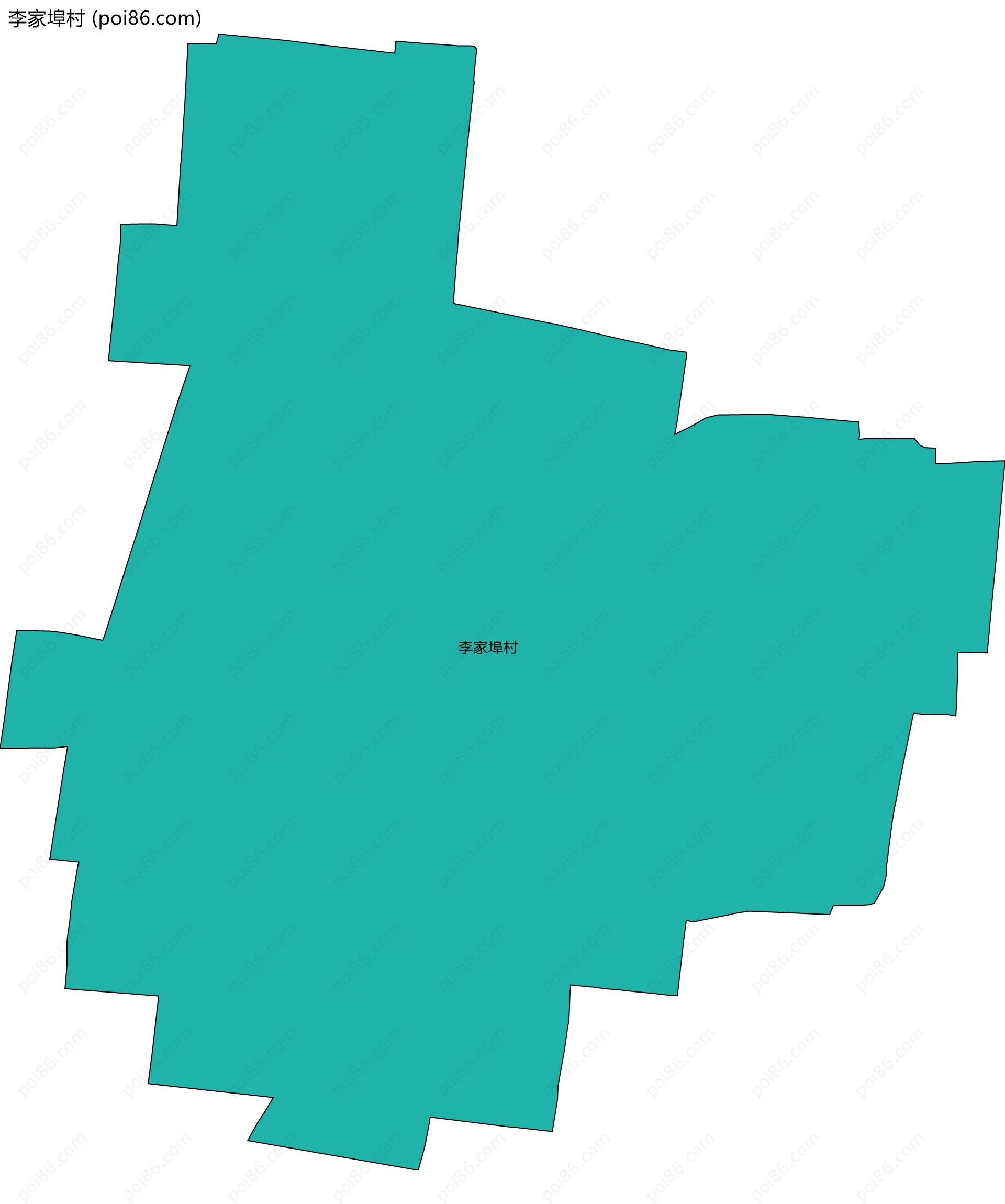 李家埠村边界地图