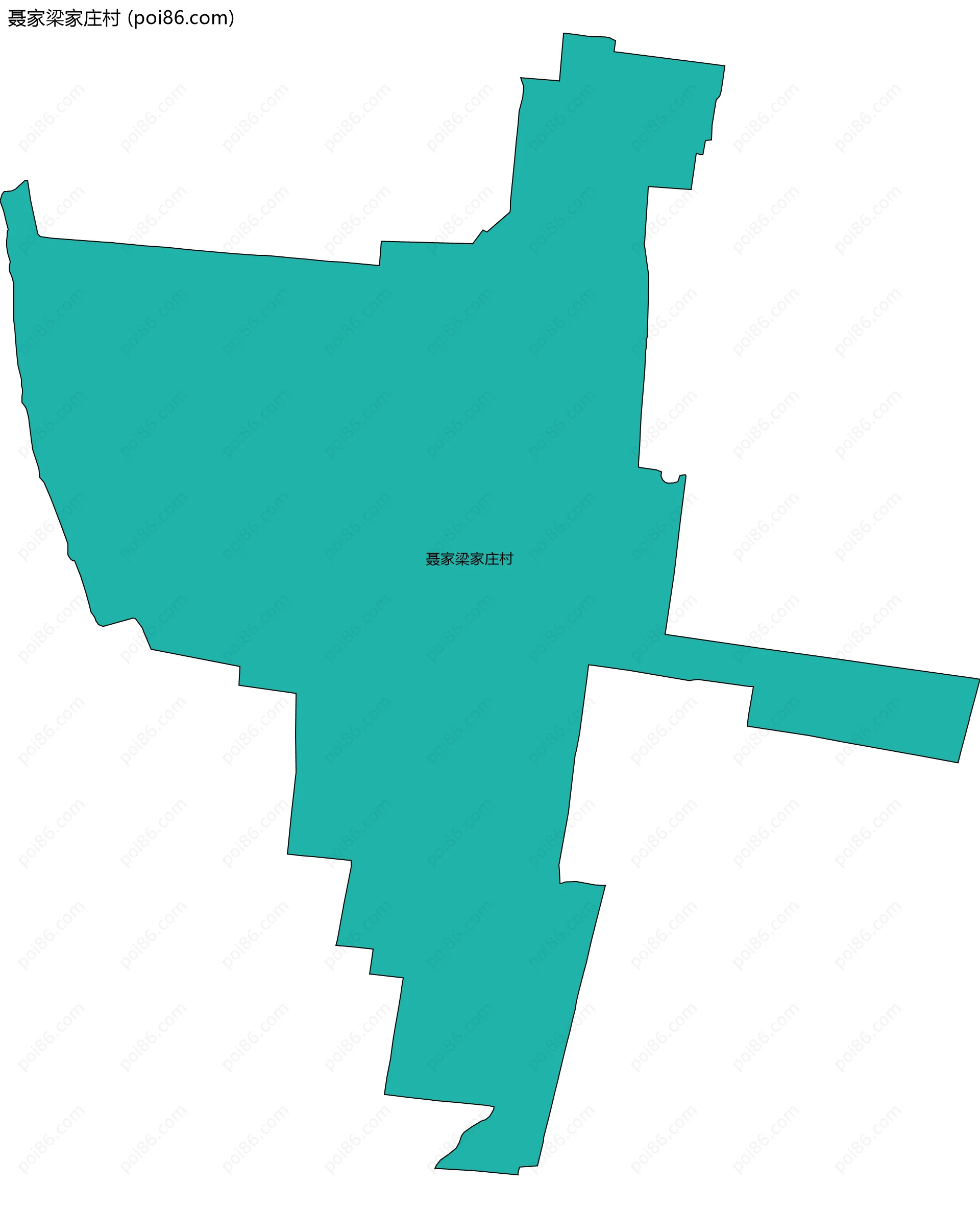 聂家梁家庄村边界地图