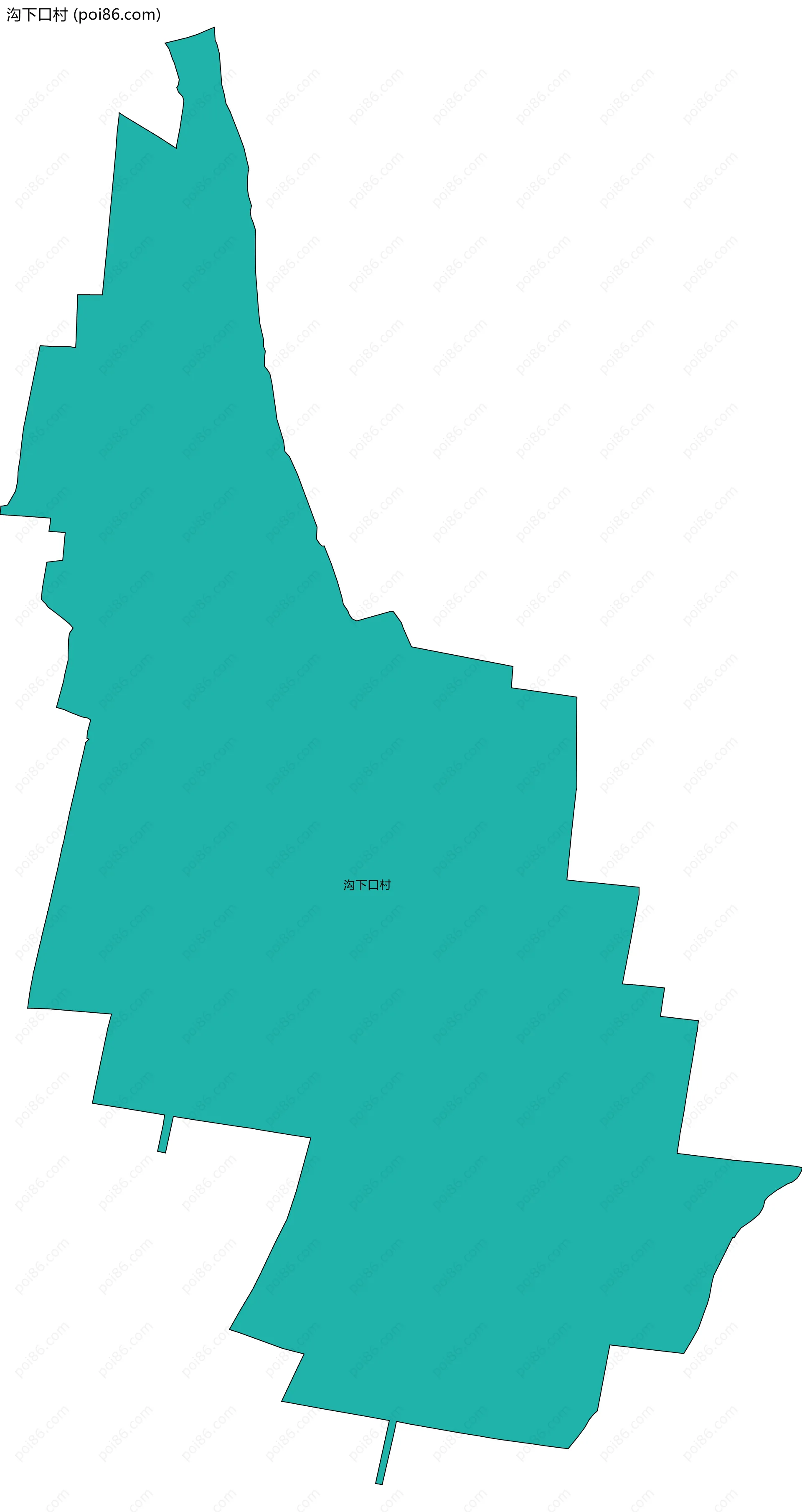 沟下口村边界地图