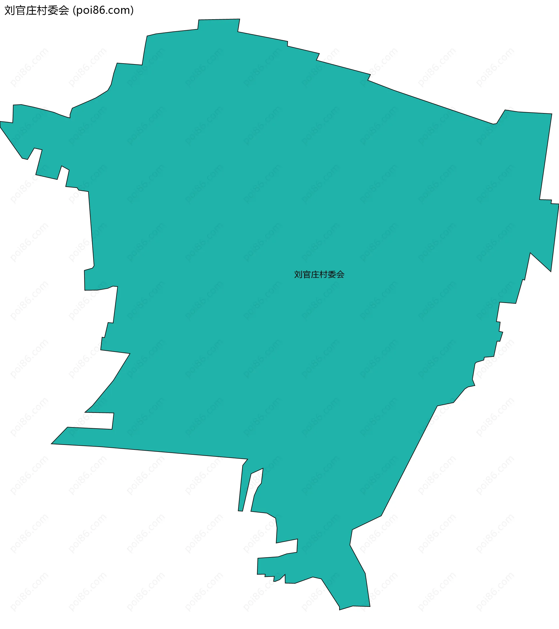 刘官庄村委会边界地图