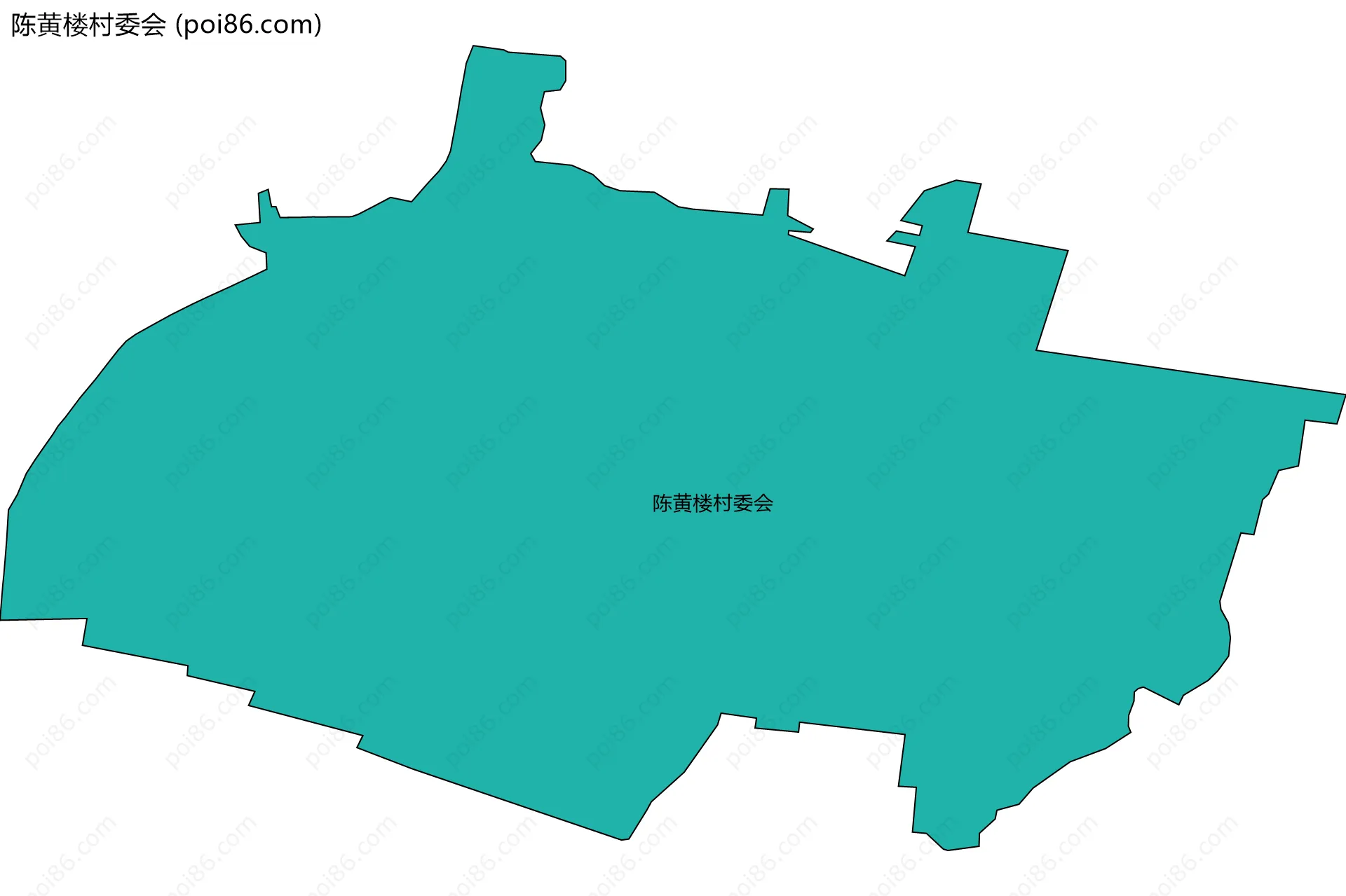 陈黄楼村委会边界地图