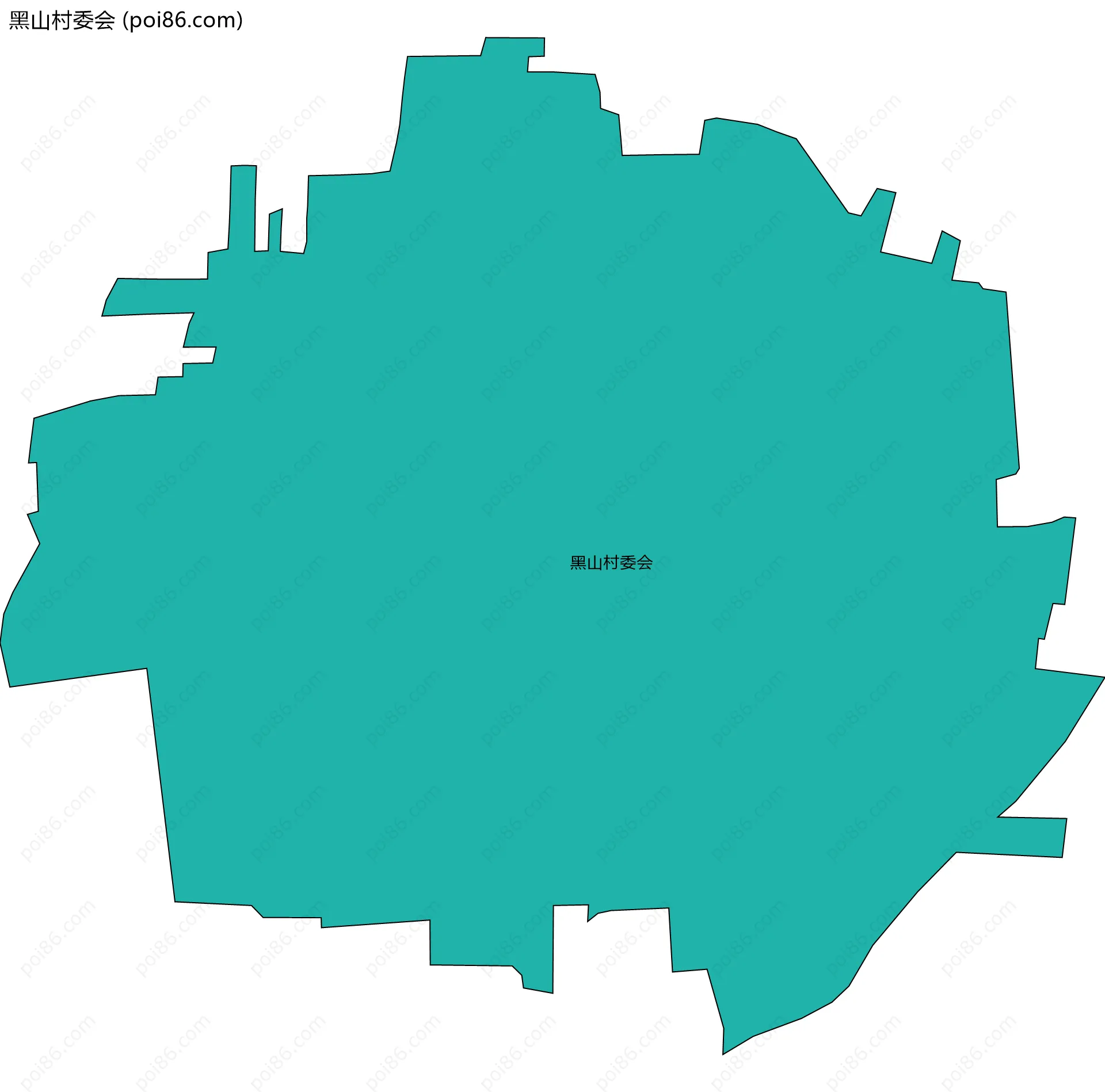 黑山村委会边界地图