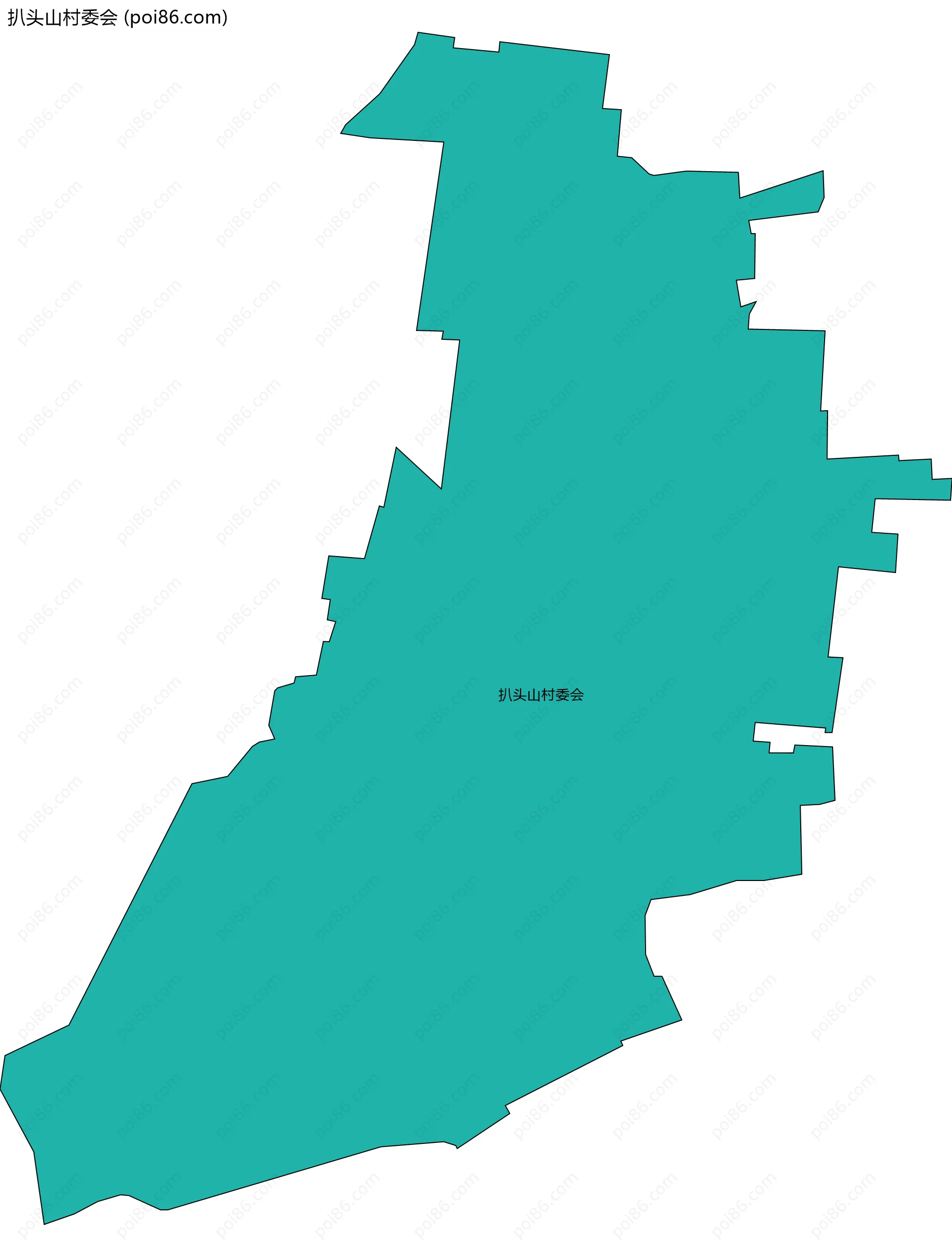 扒头山村委会边界地图