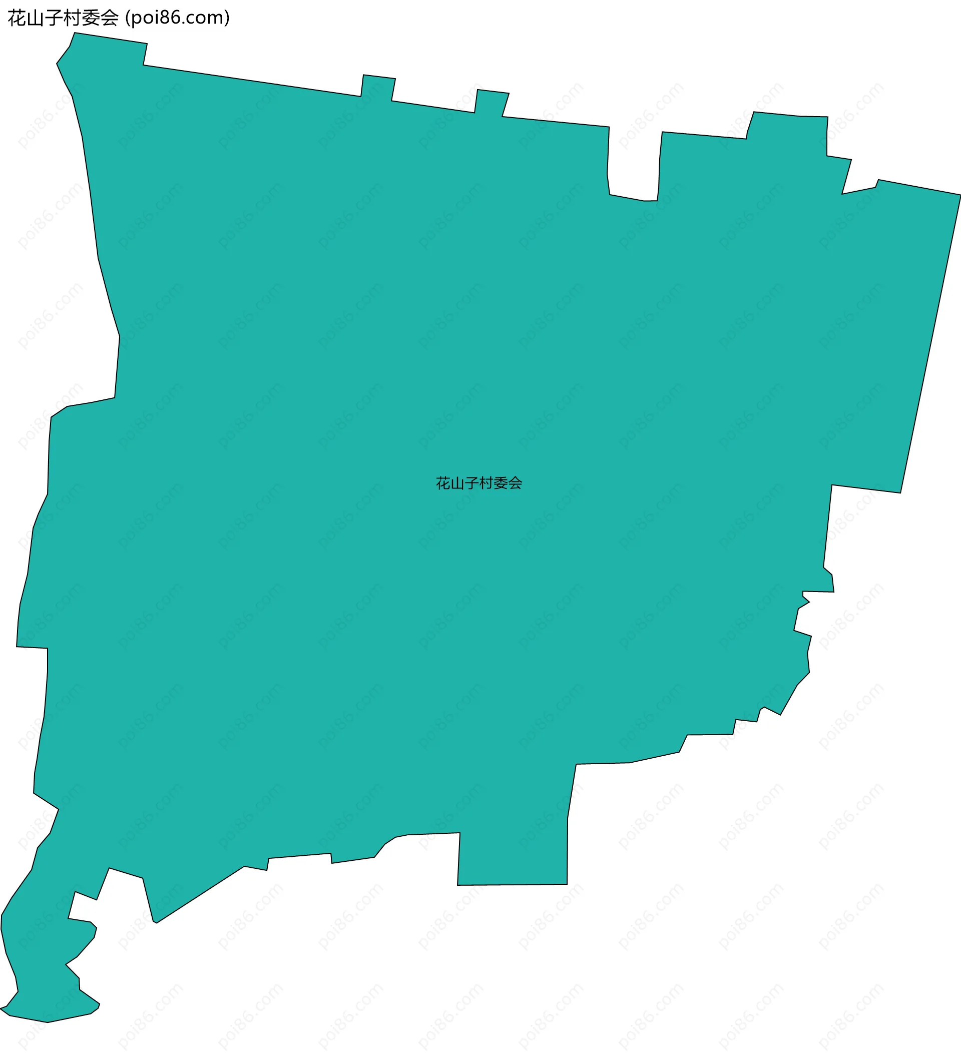 花山子村委会边界地图