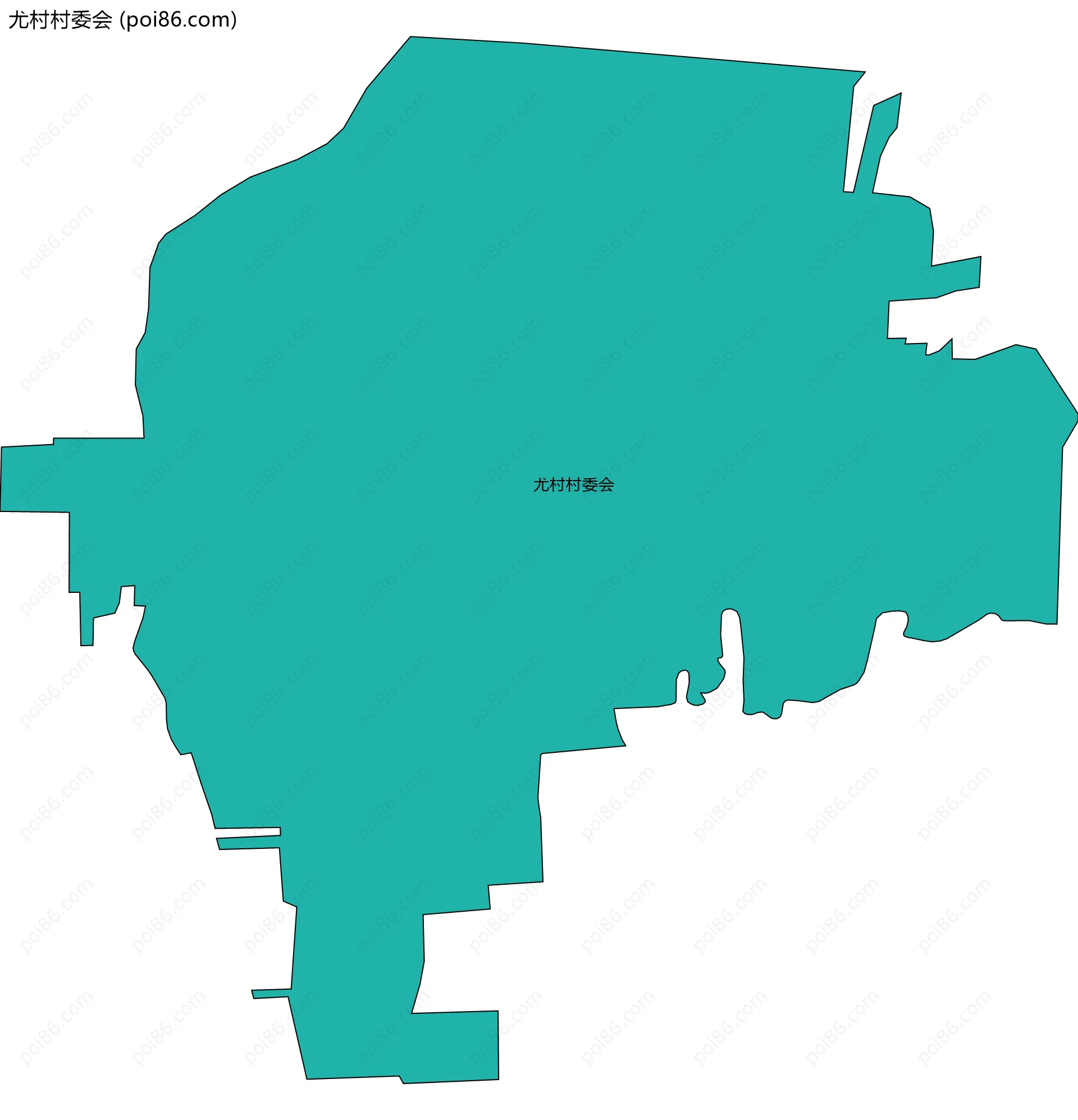 尤村村委会边界地图