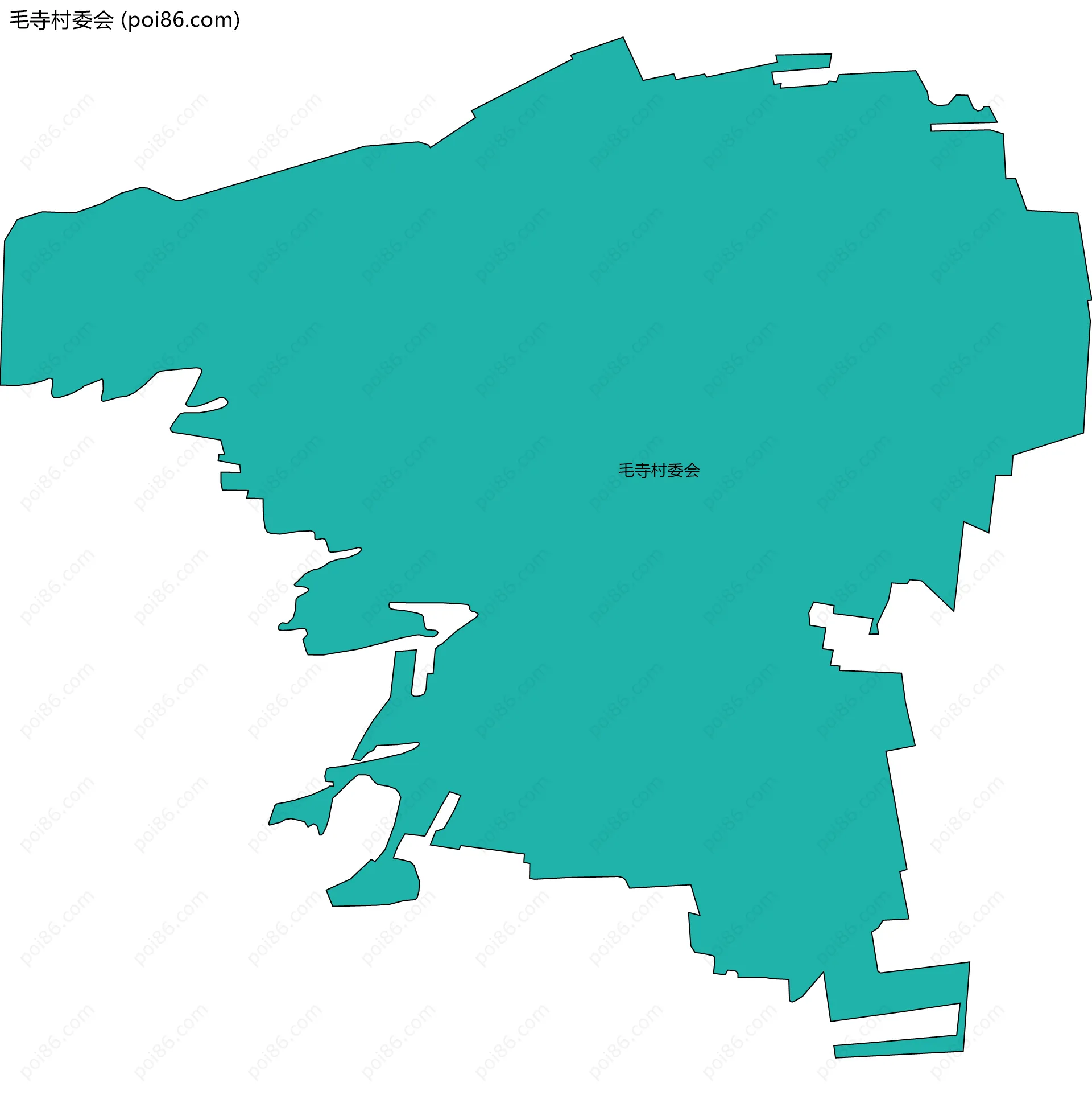 毛寺村委会边界地图