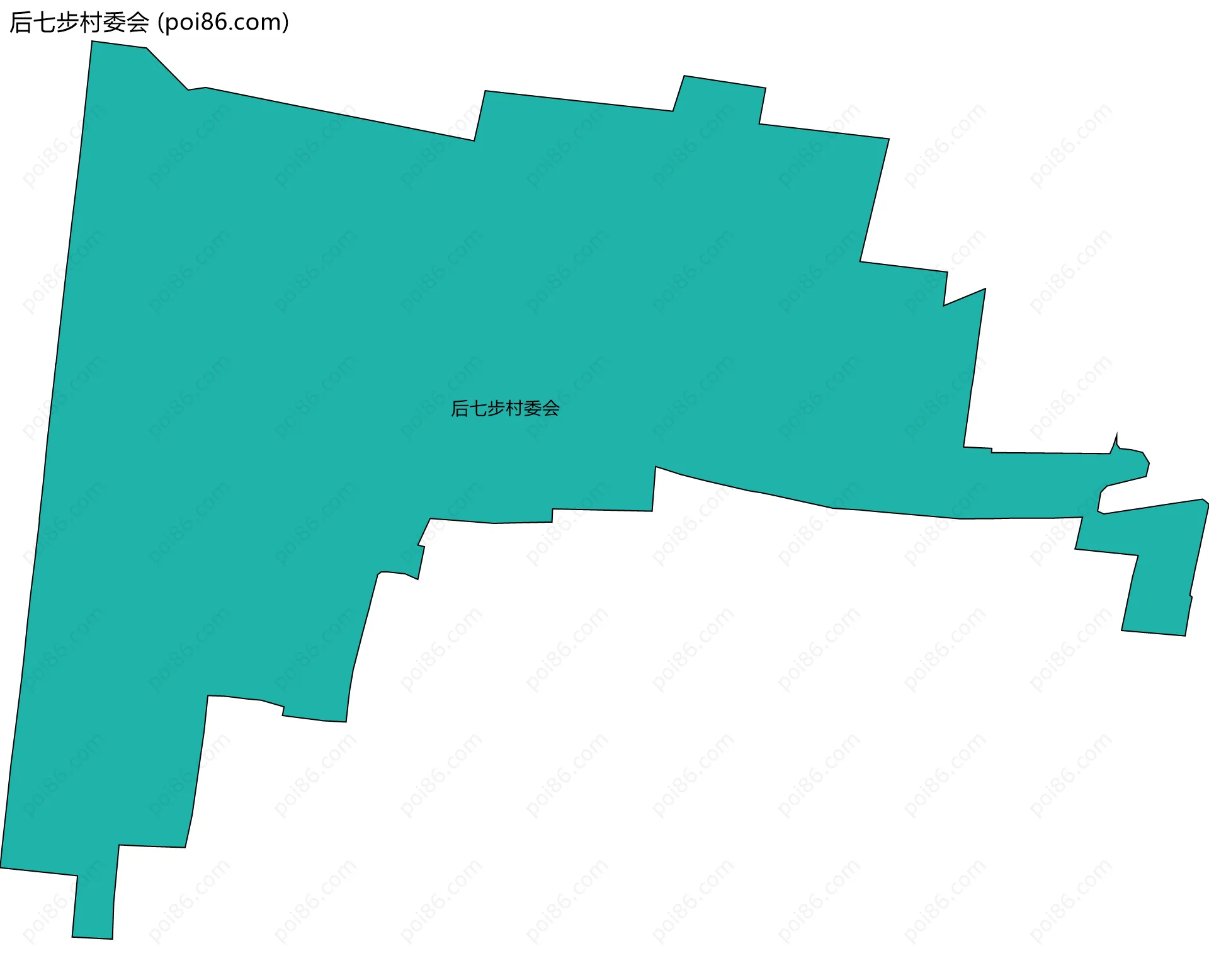 后七步村委会边界地图