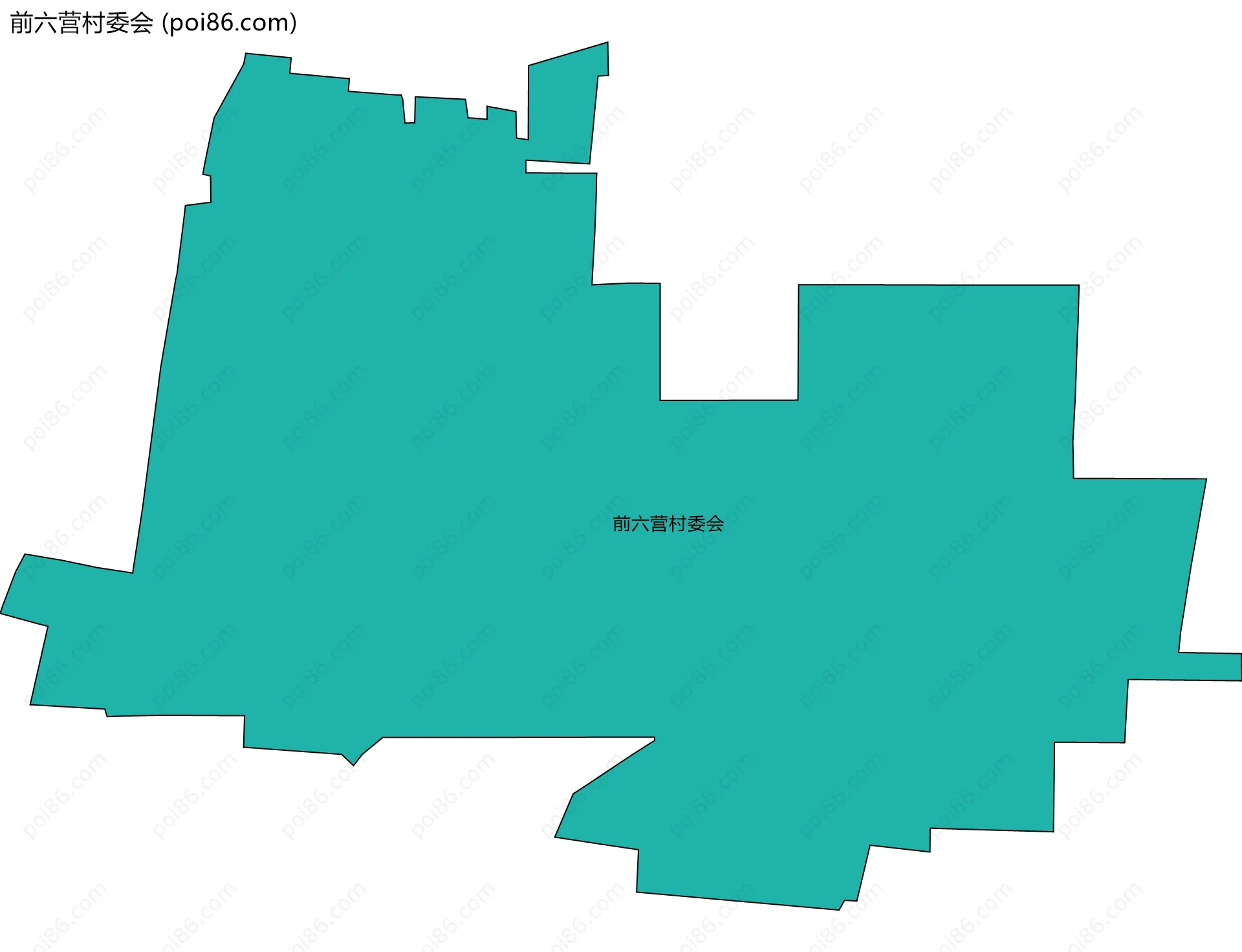 前六营村委会边界地图