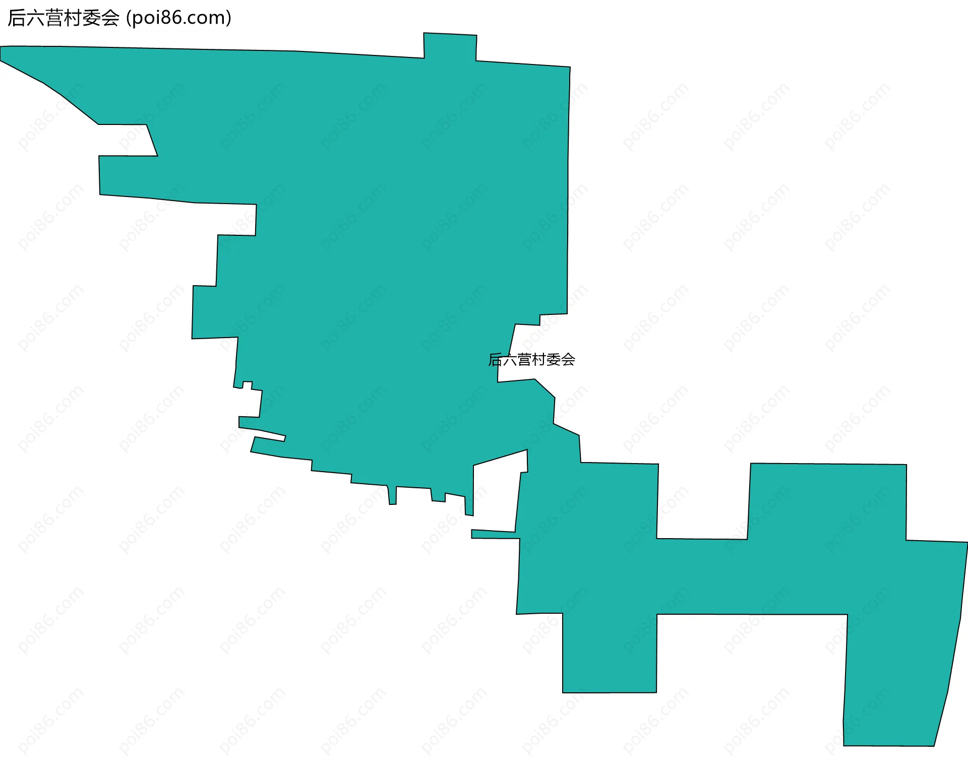 后六营村委会边界地图