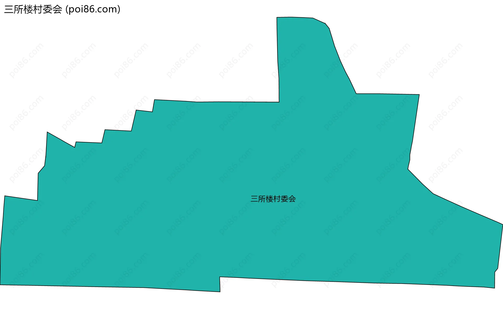 三所楼村委会边界地图