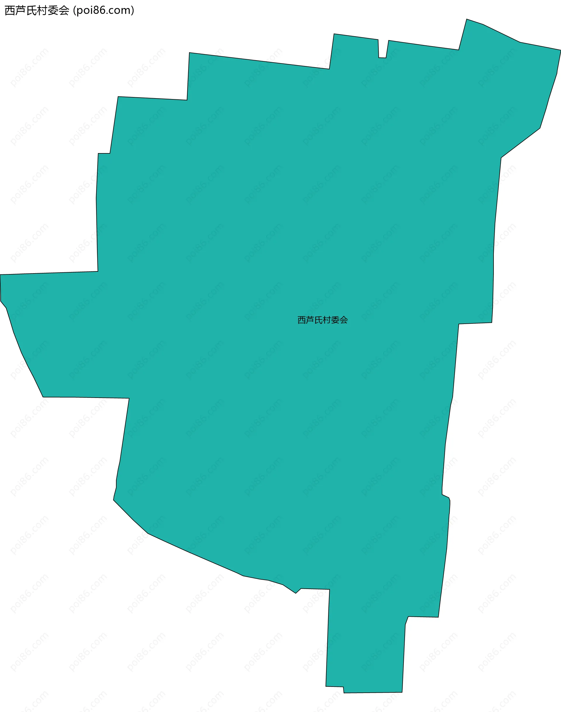 西芦氏村委会边界地图