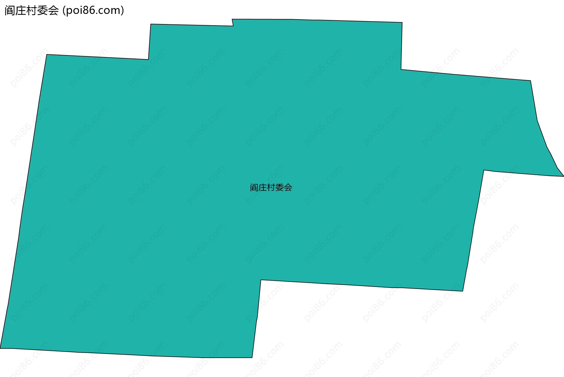 阎庄村委会边界地图