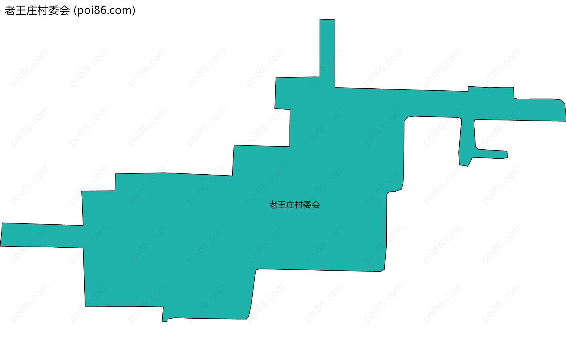 老王庄村委会边界地图