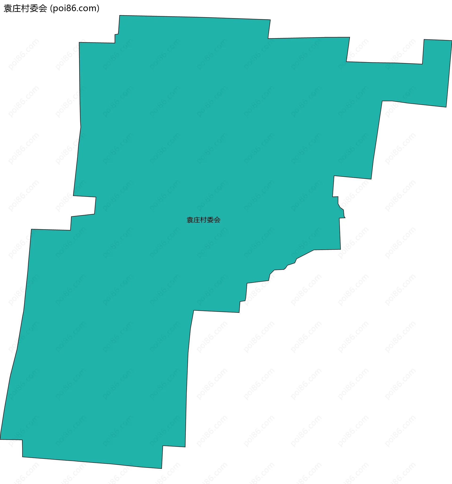 袁庄村委会边界地图