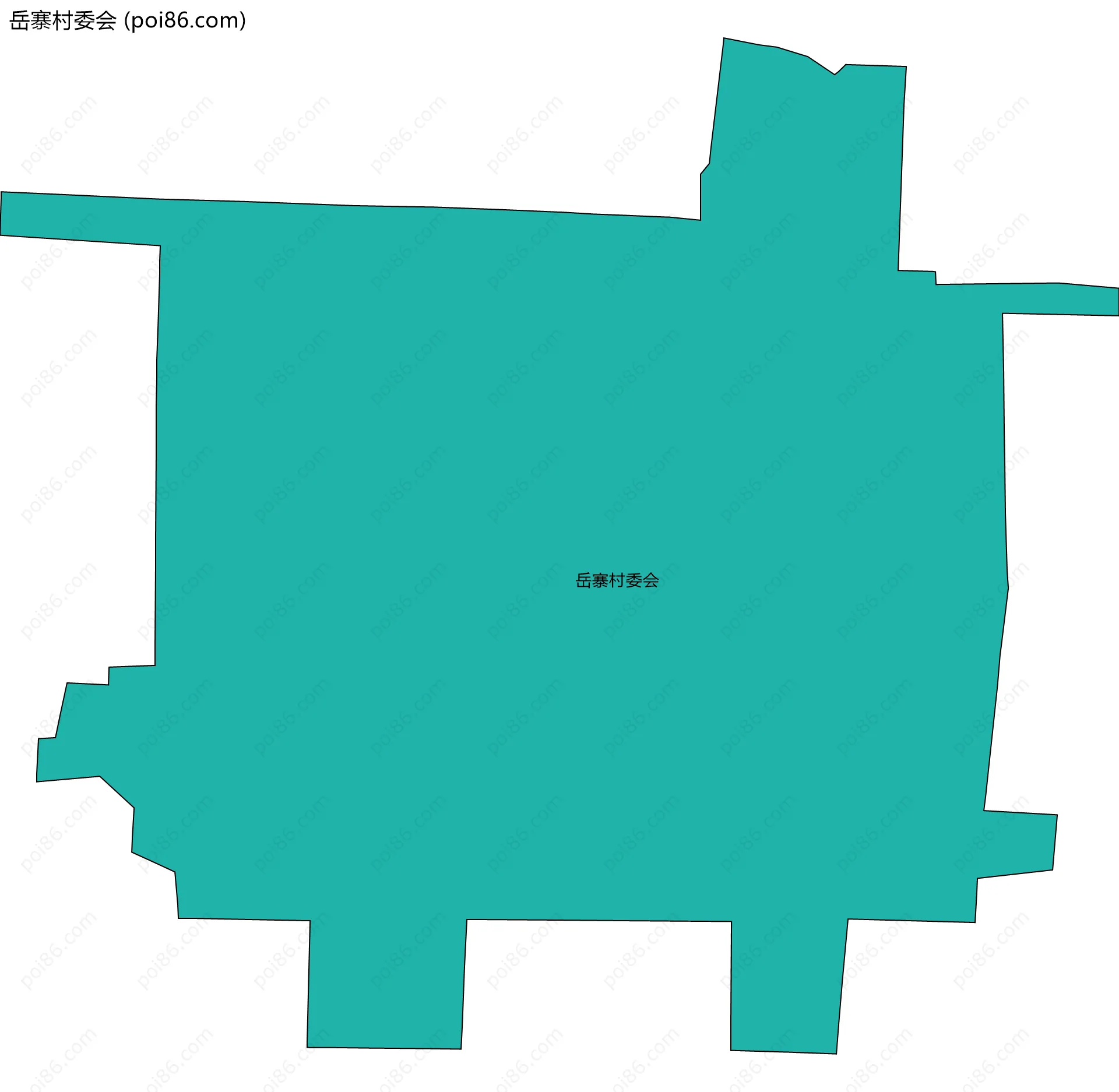 岳寨村委会边界地图