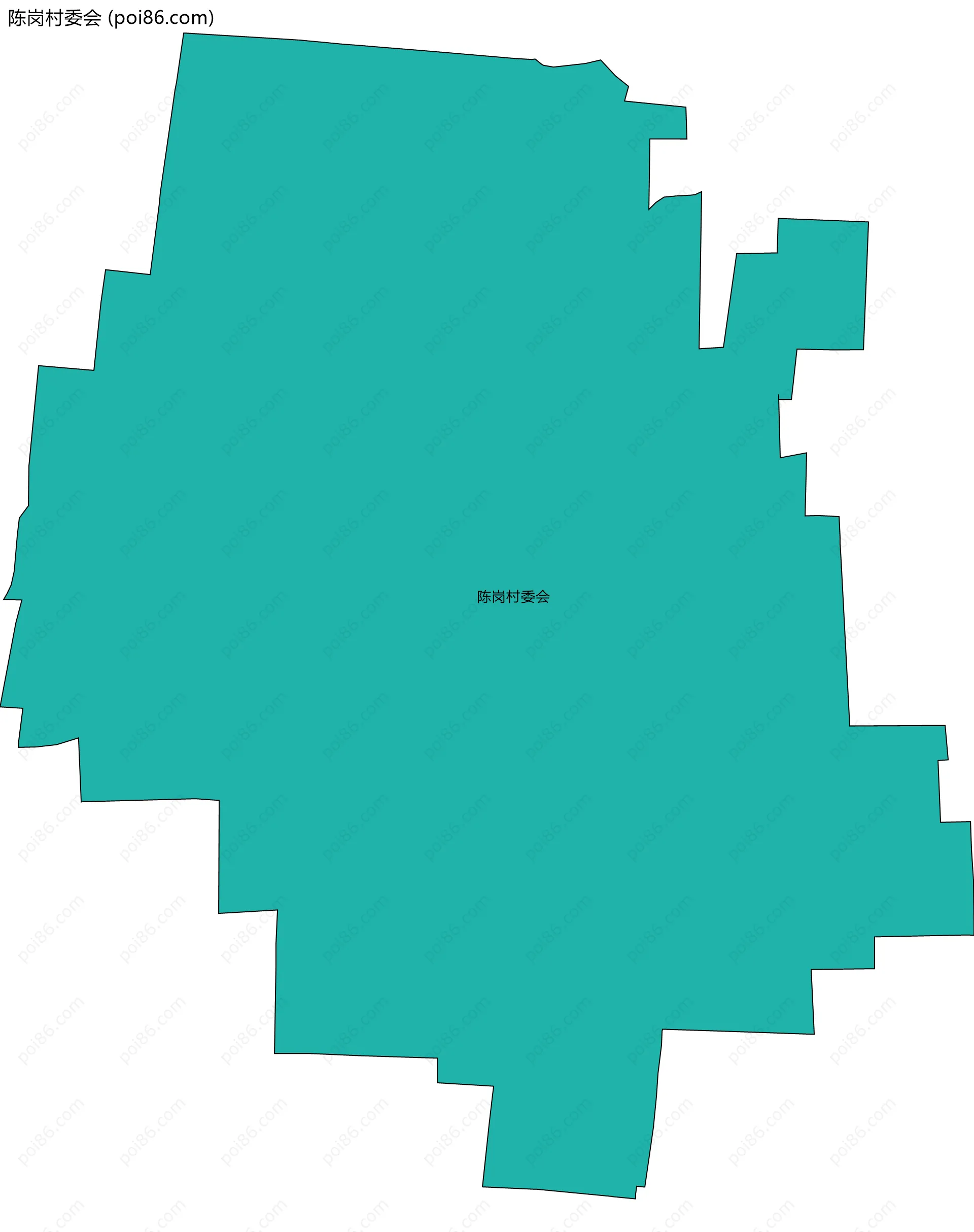 陈岗村委会边界地图