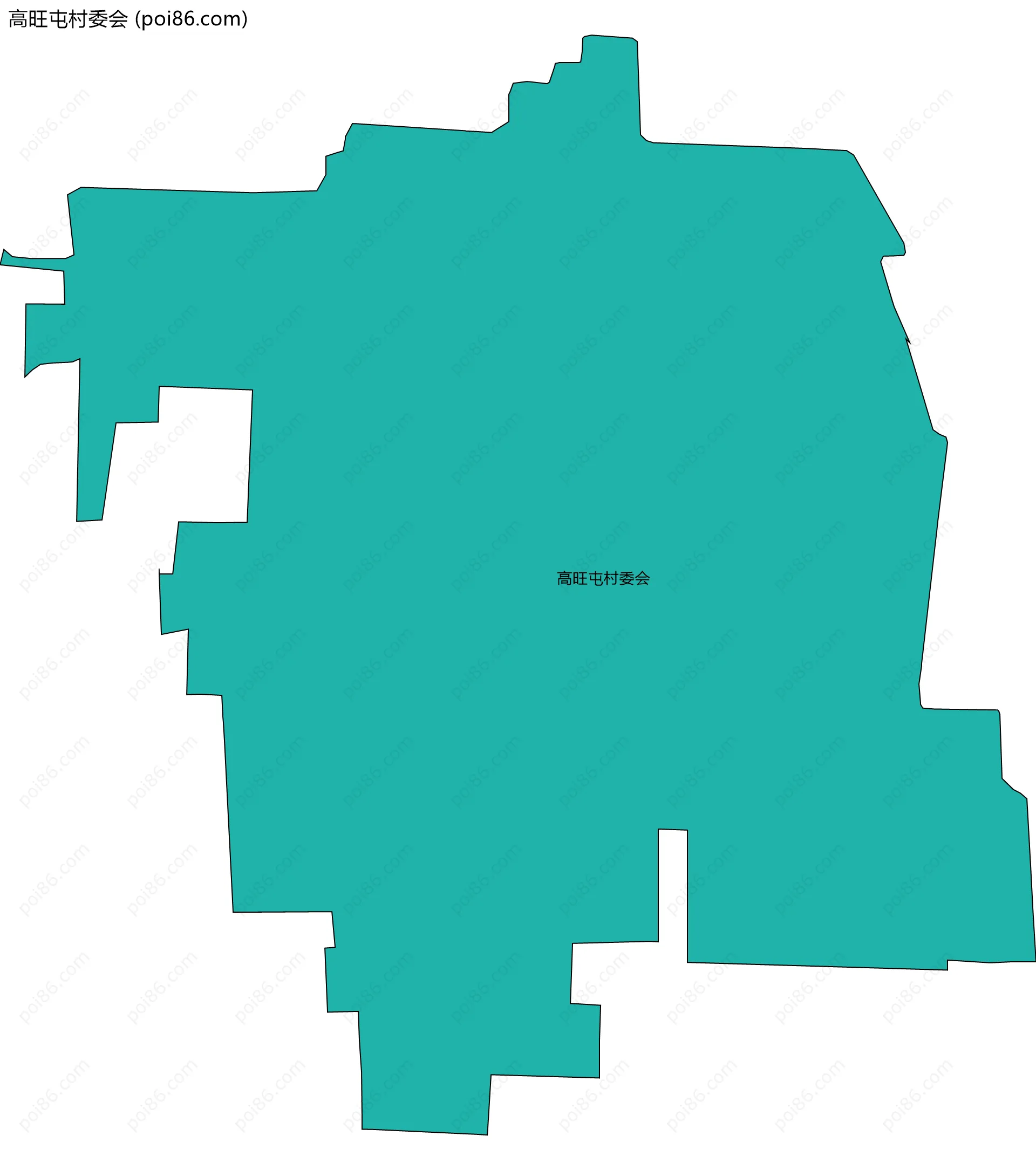 高旺屯村委会边界地图