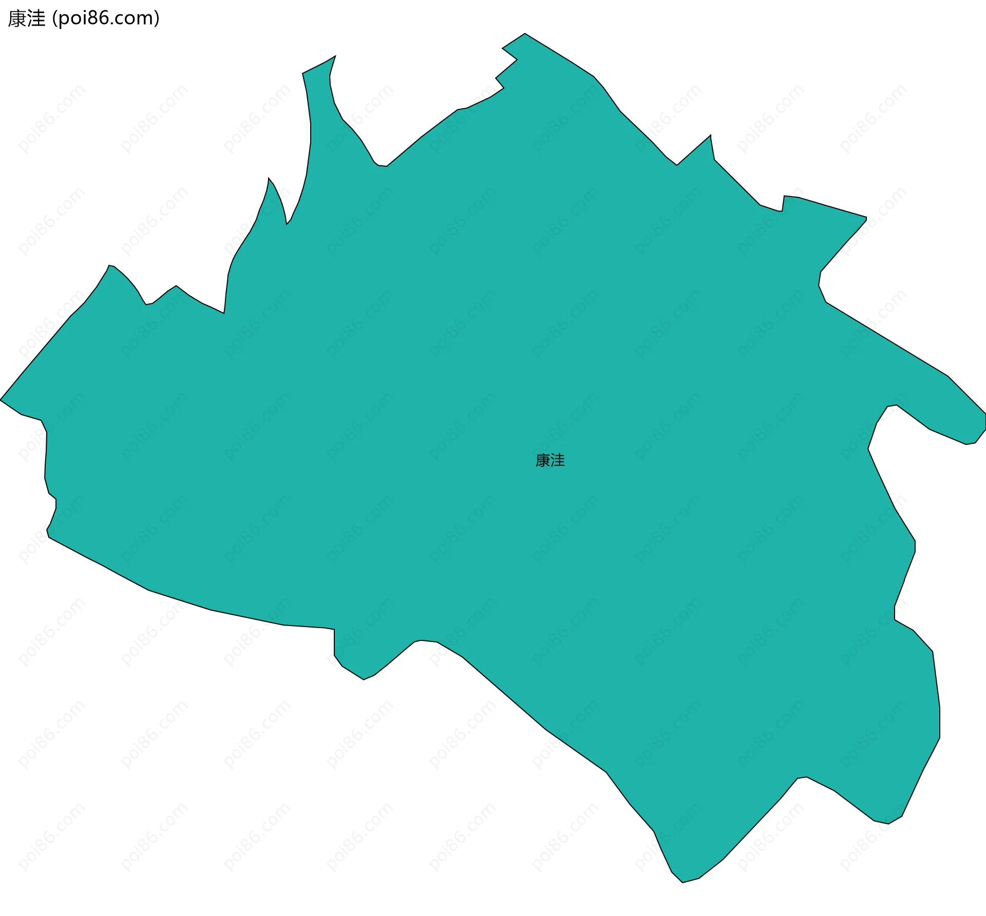 康洼边界地图