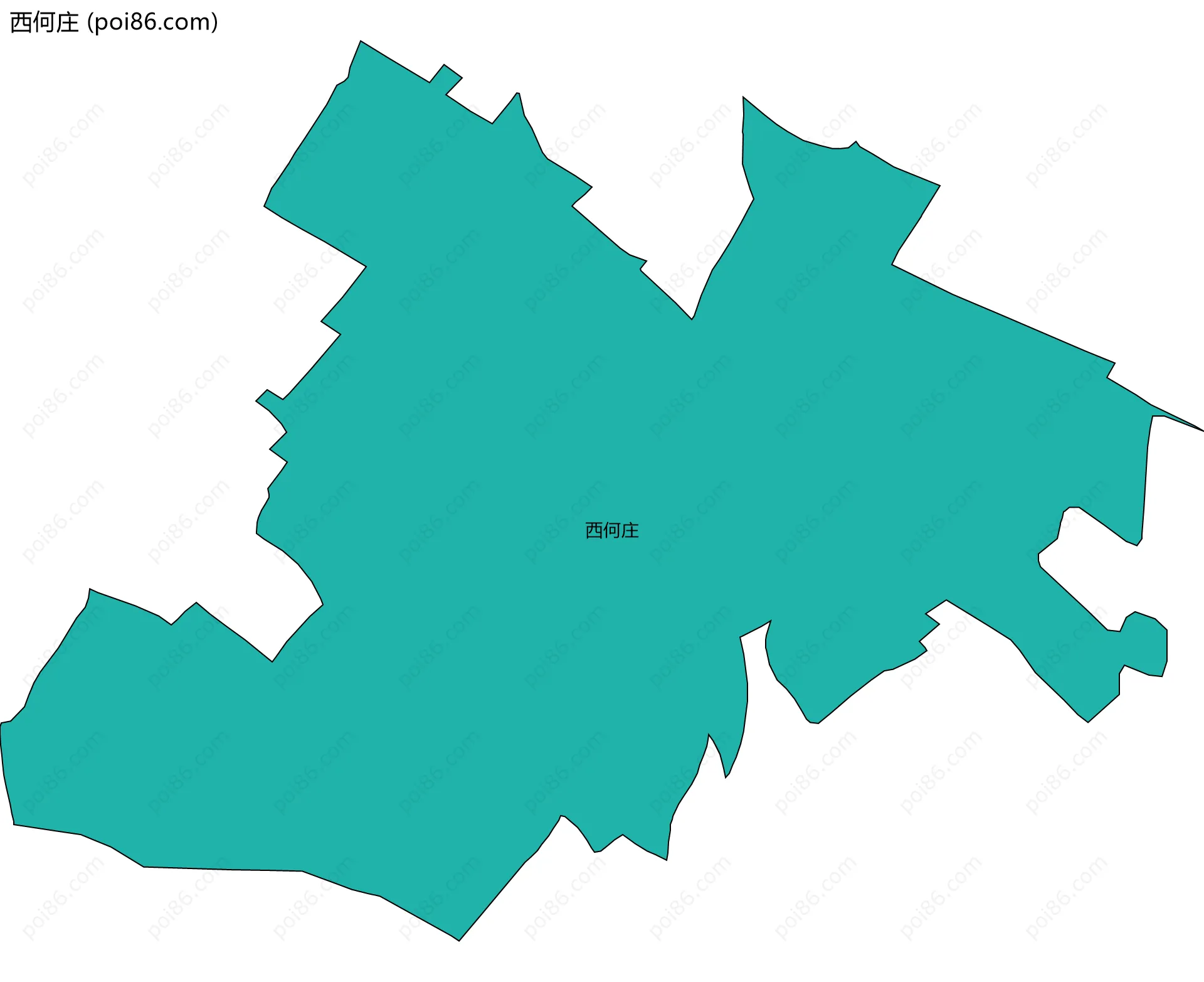 西何庄边界地图