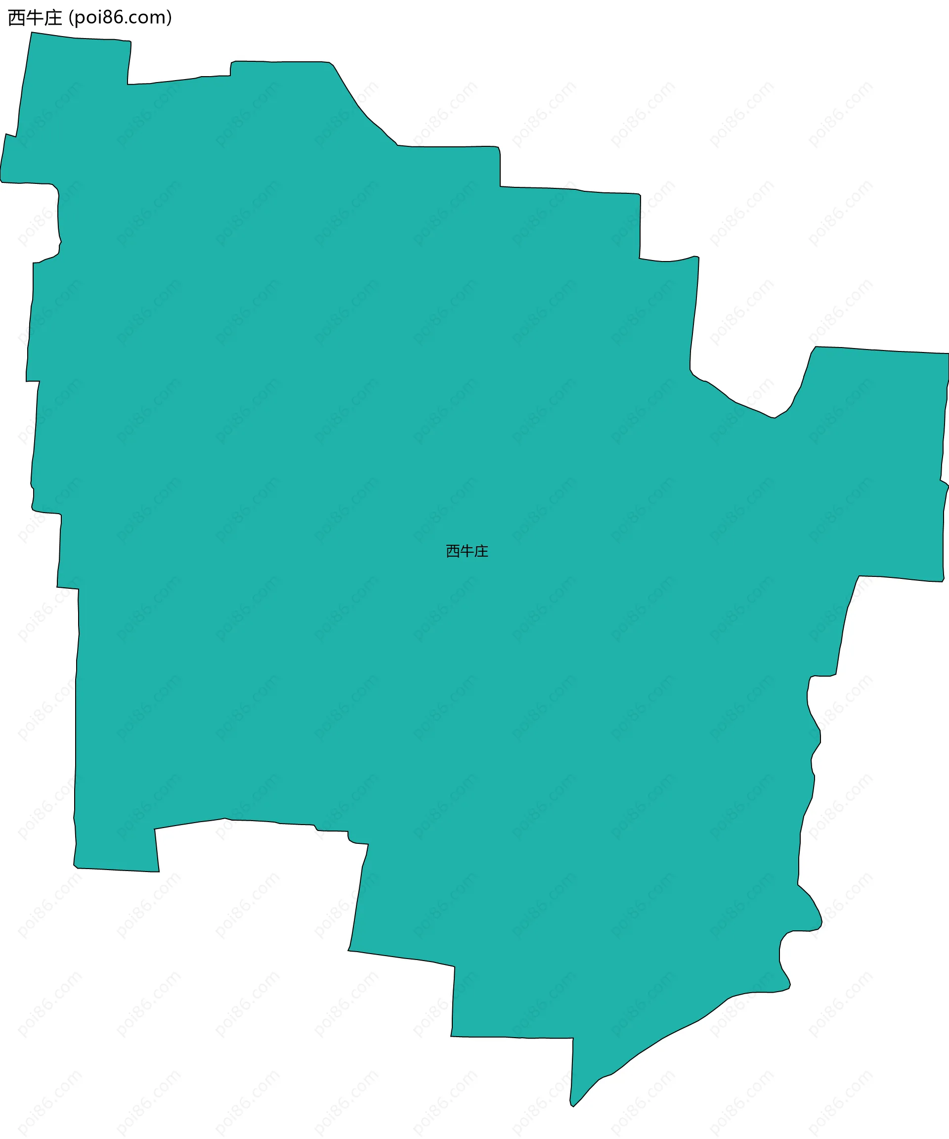 西牛庄边界地图
