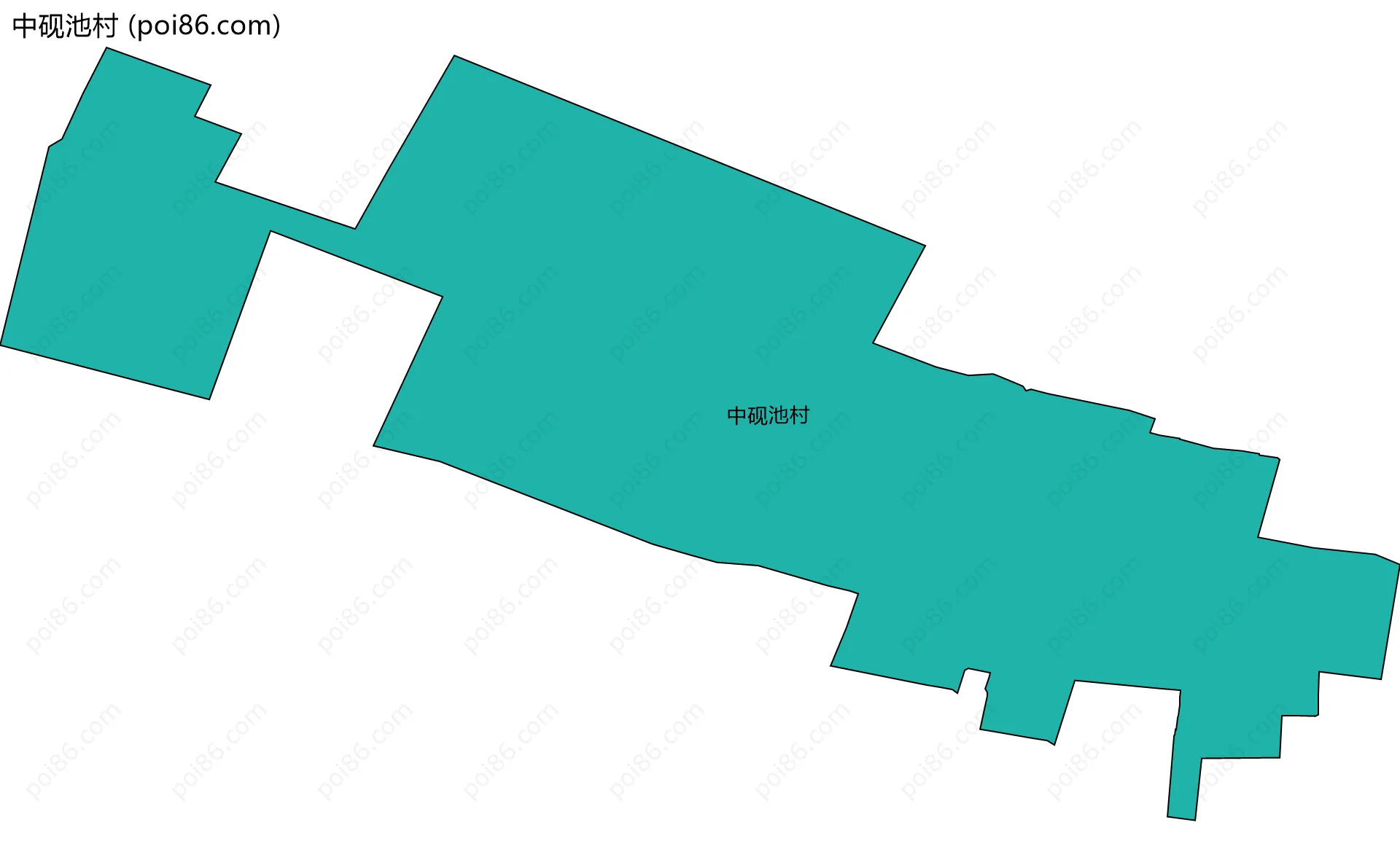 中砚池村边界地图