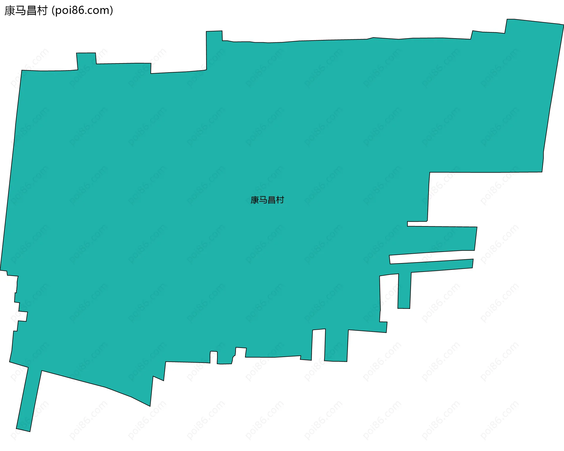 康马昌村边界地图