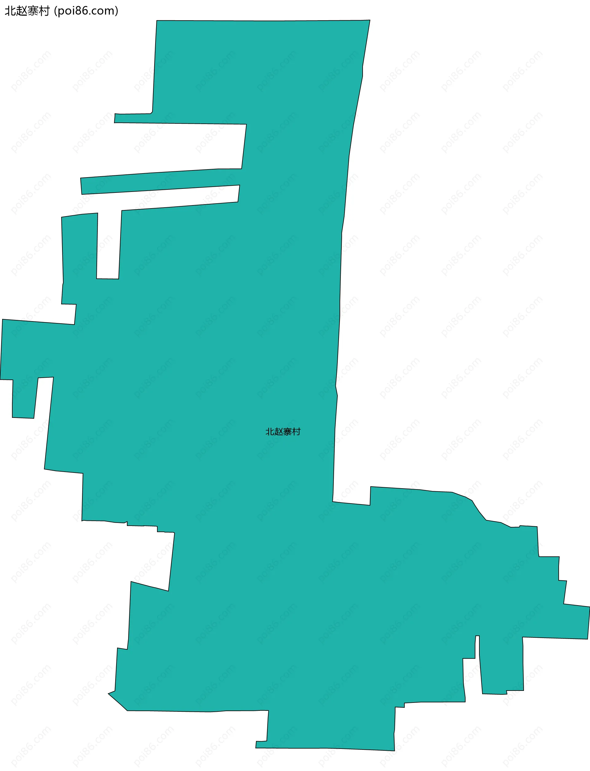 北赵寨村边界地图