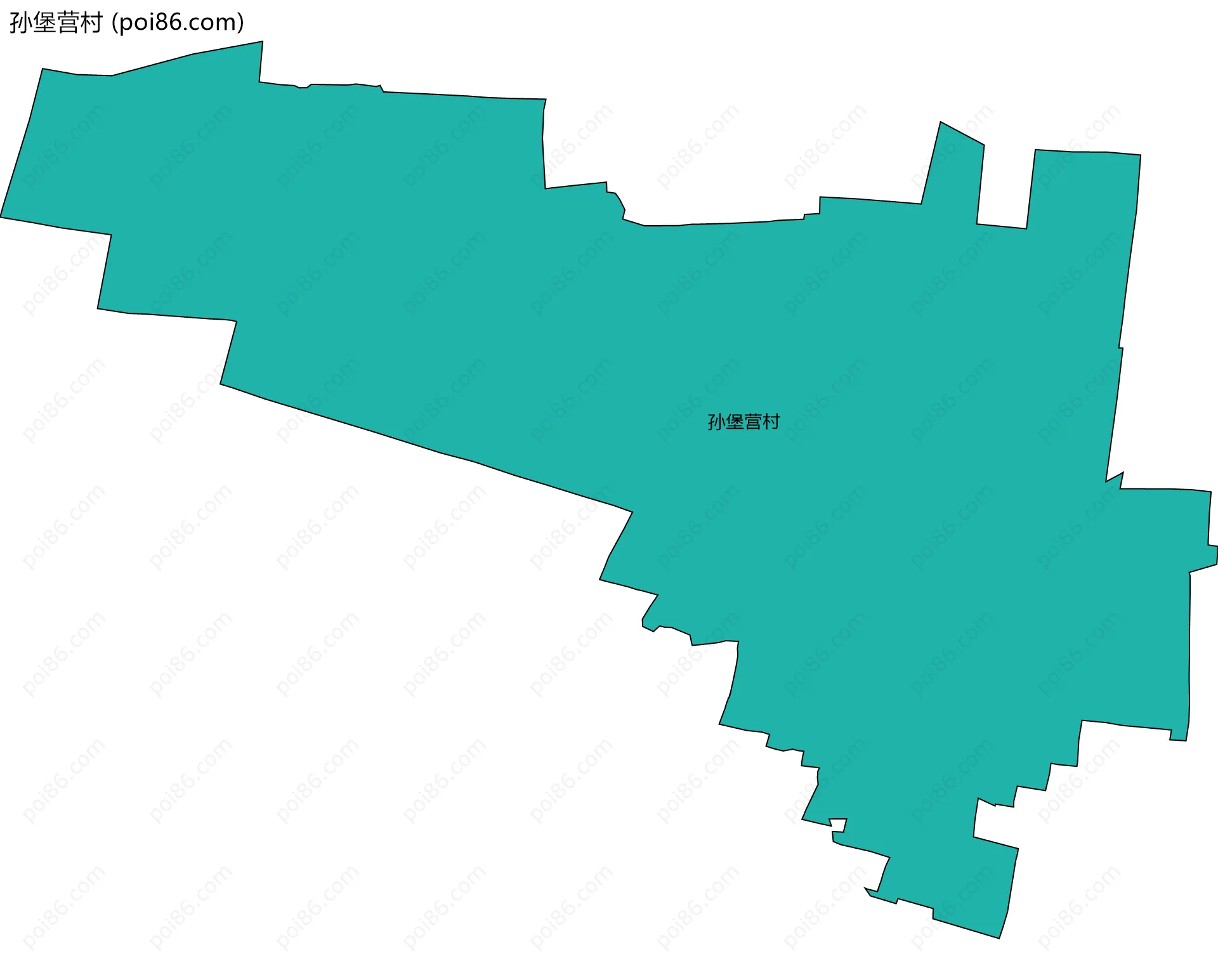 孙堡营村边界地图
