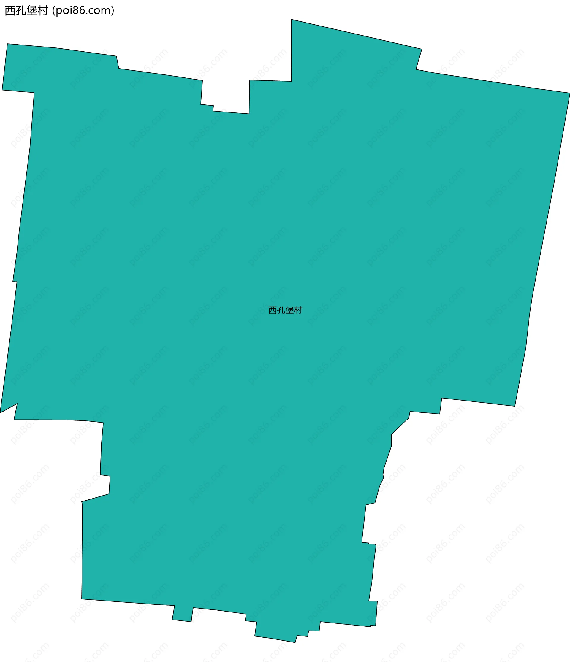 西孔堡村边界地图