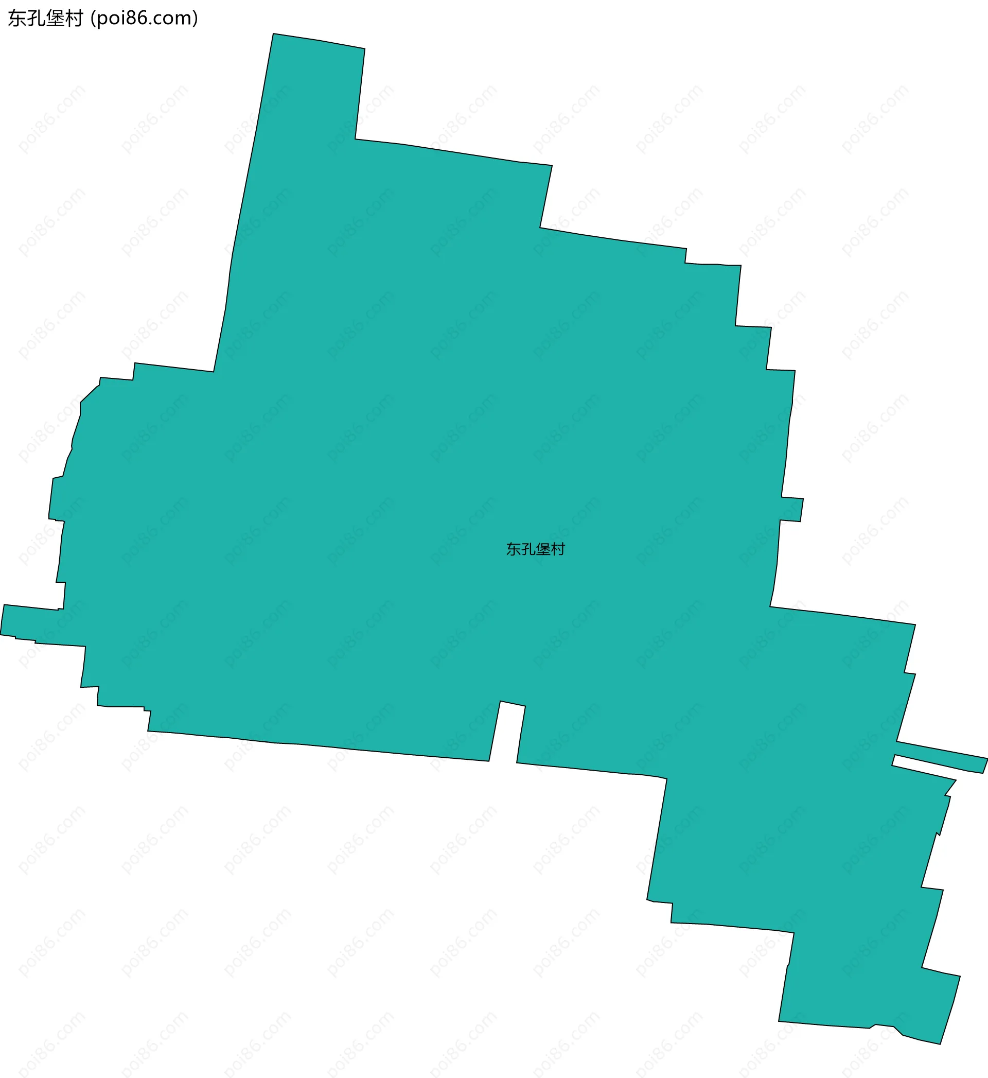 东孔堡村边界地图